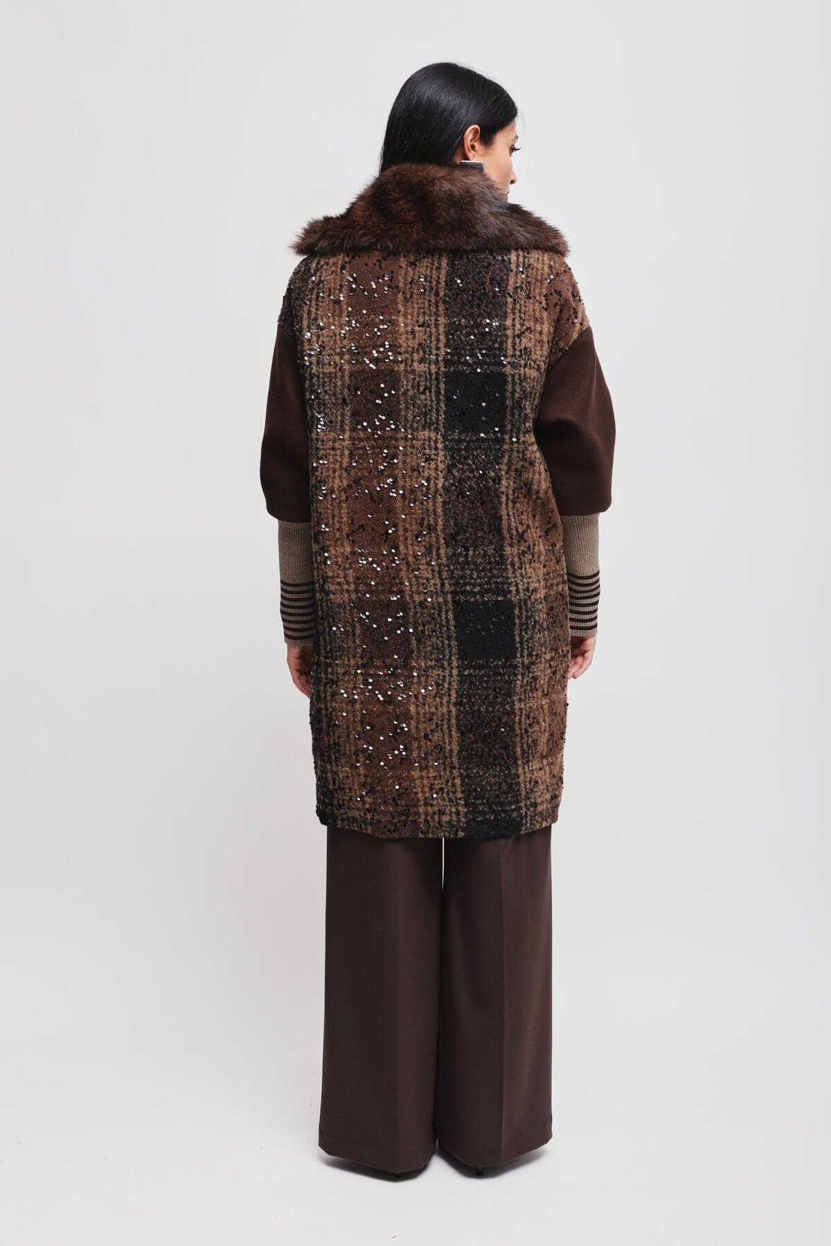 Maryley Over Coat With Sequins