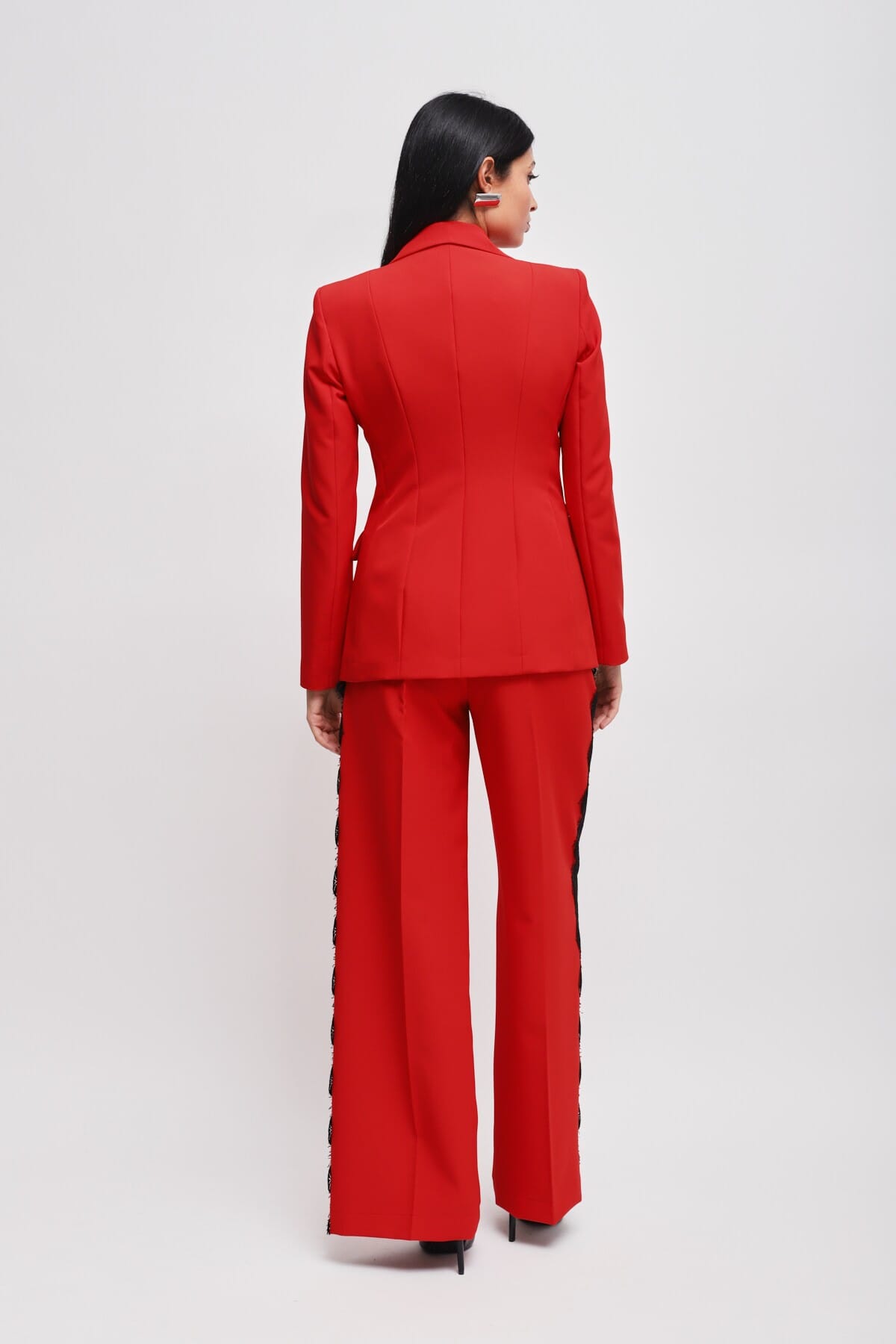 Completo Giacca Doppiopetto E Pantalone A Palazzo Con Pizzo Maryley