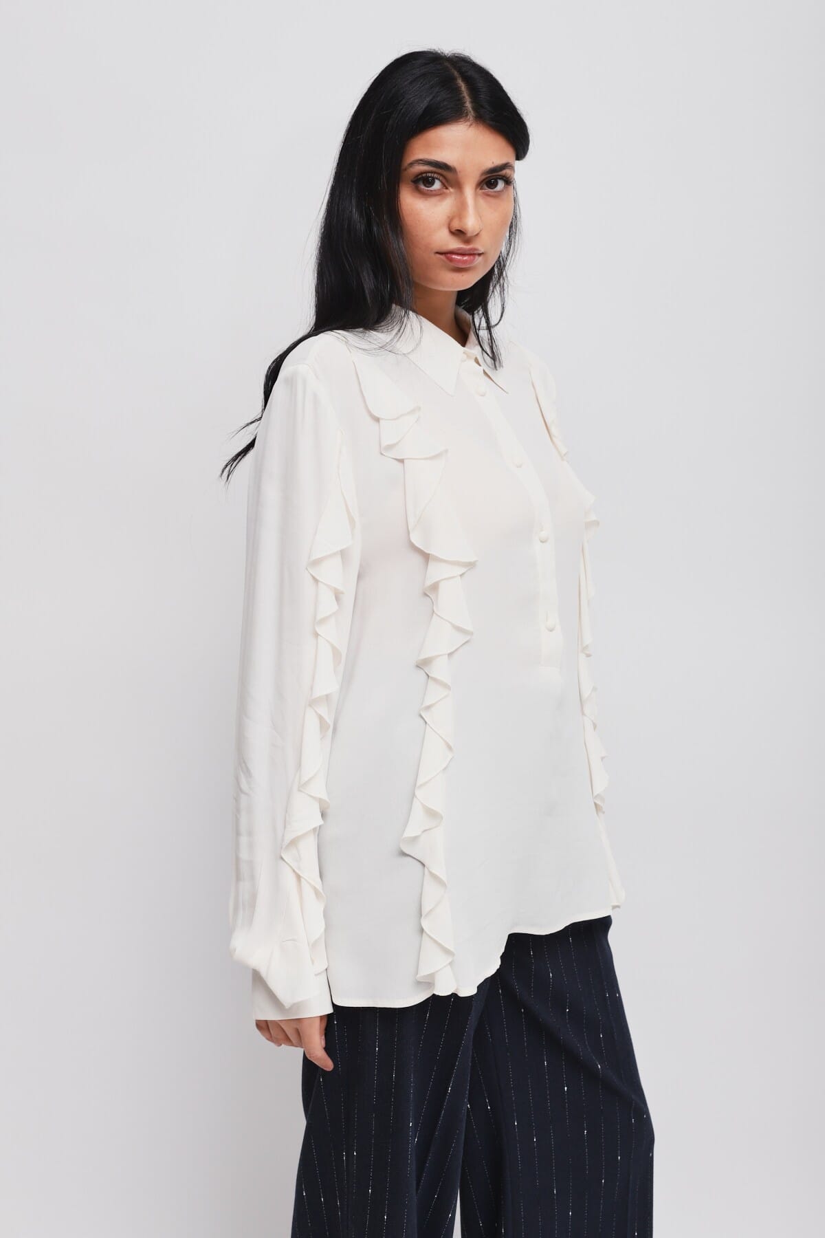Camicia Con Rouches In Viscosa Maryley