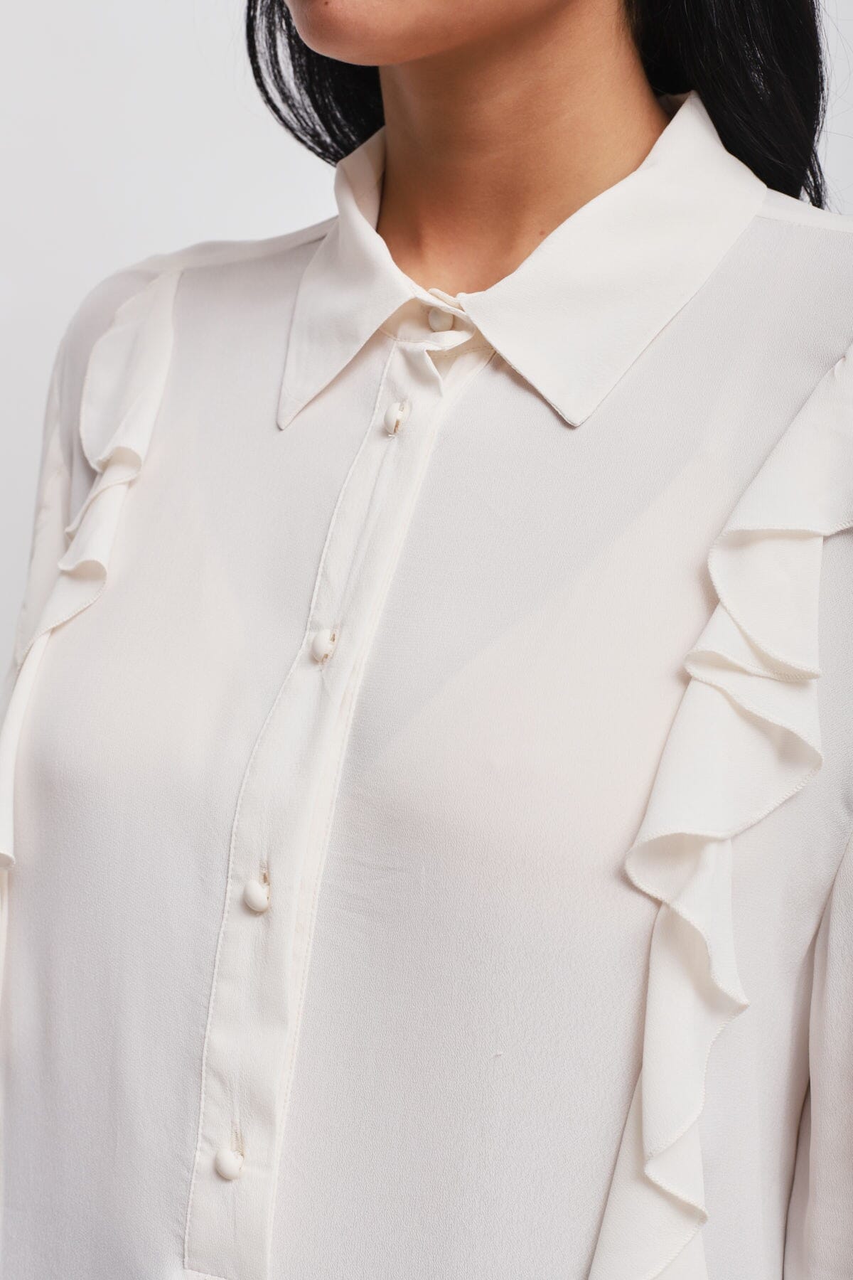 Camicia Con Rouches In Viscosa Maryley