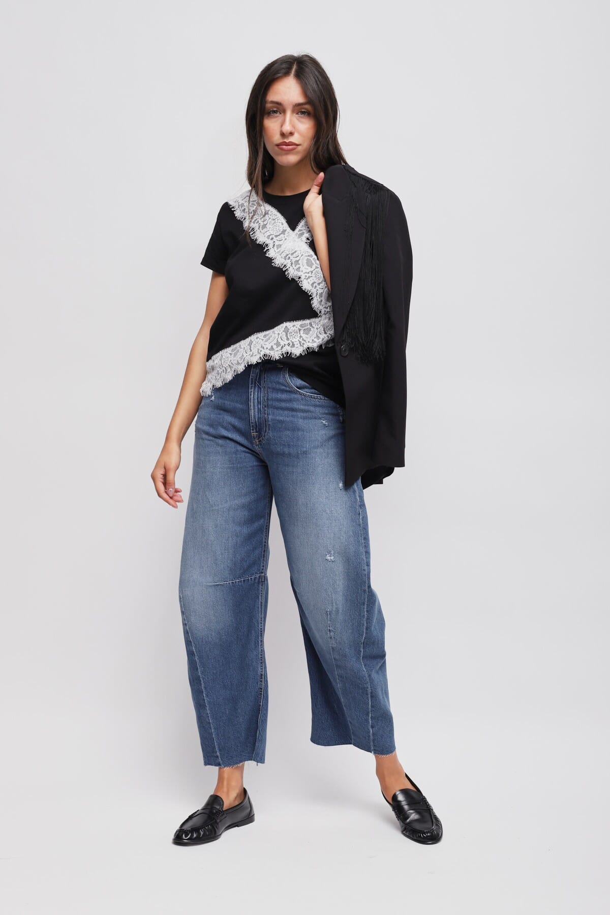 T-Shirt Con Dettagli In Pizzo Maryley