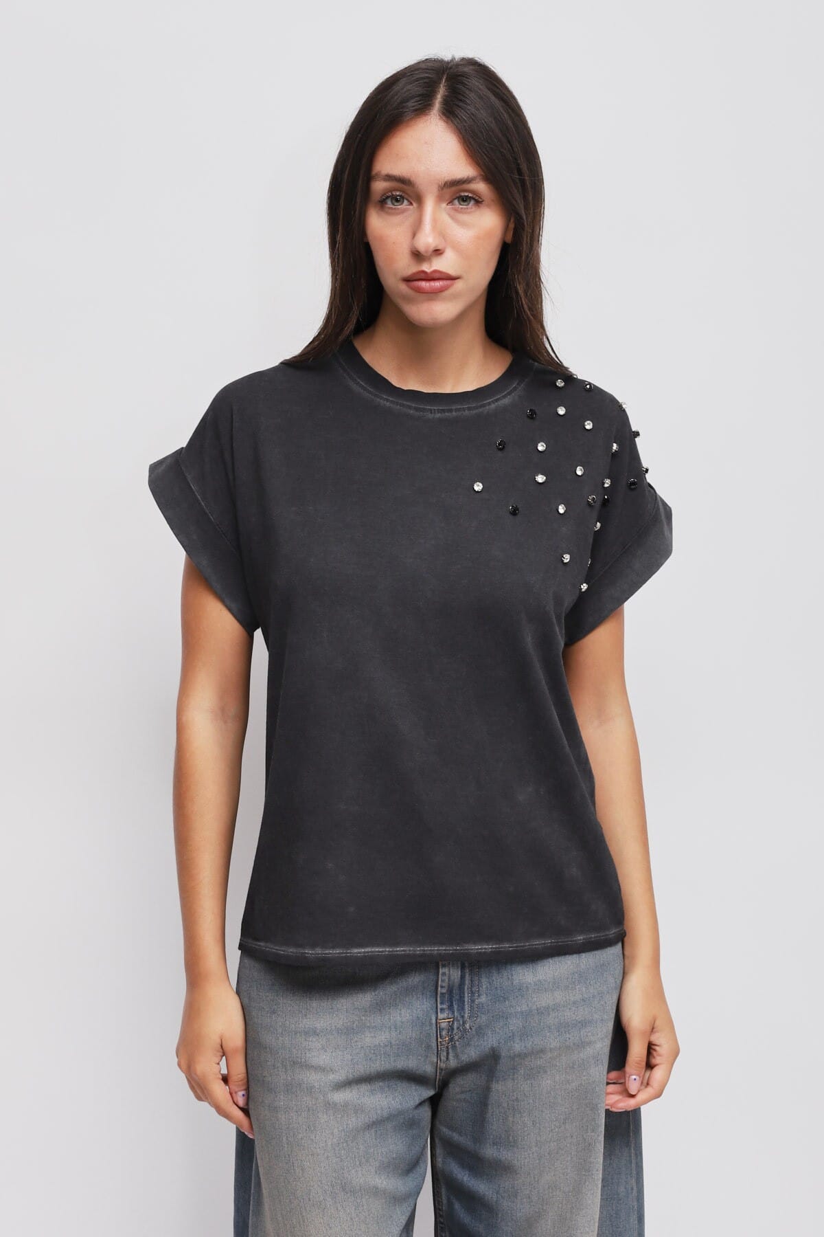 T-Shirt Con Strass Maryley