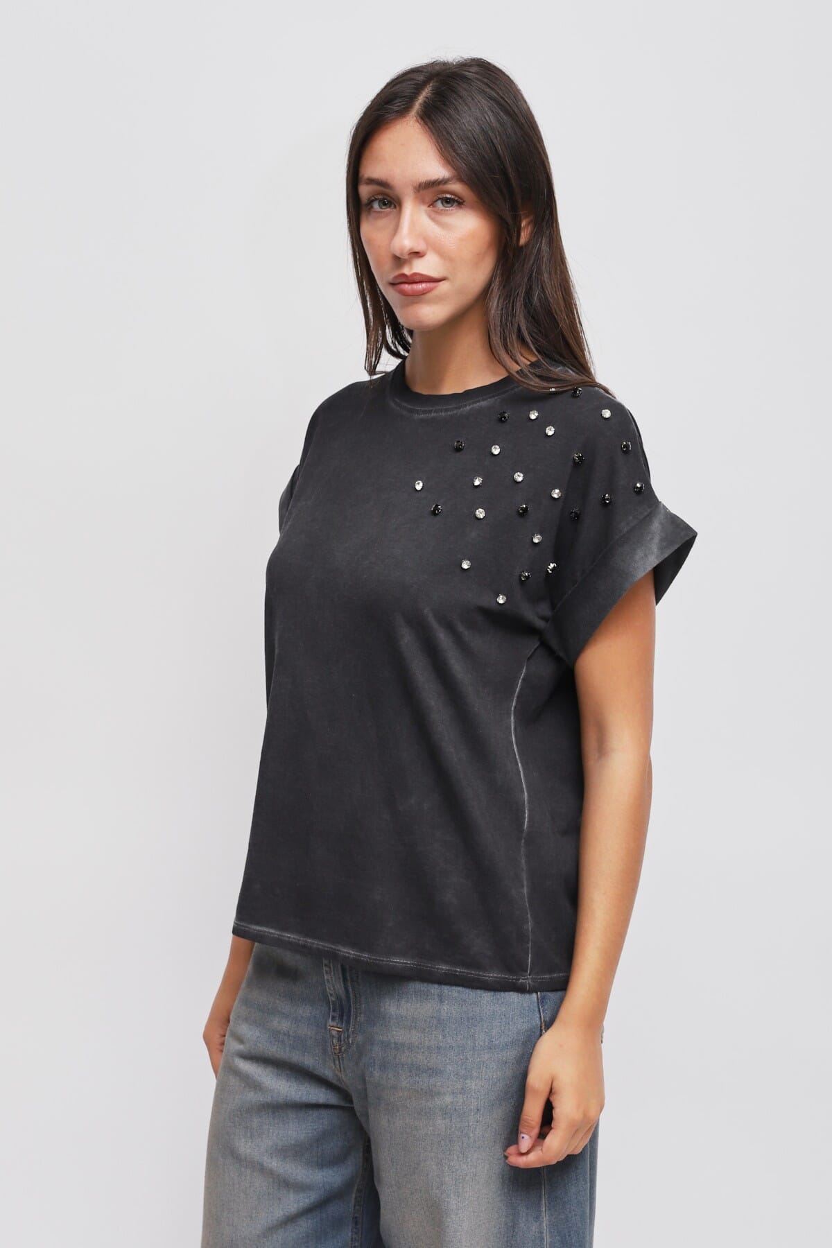 T-Shirt Con Strass Maryley