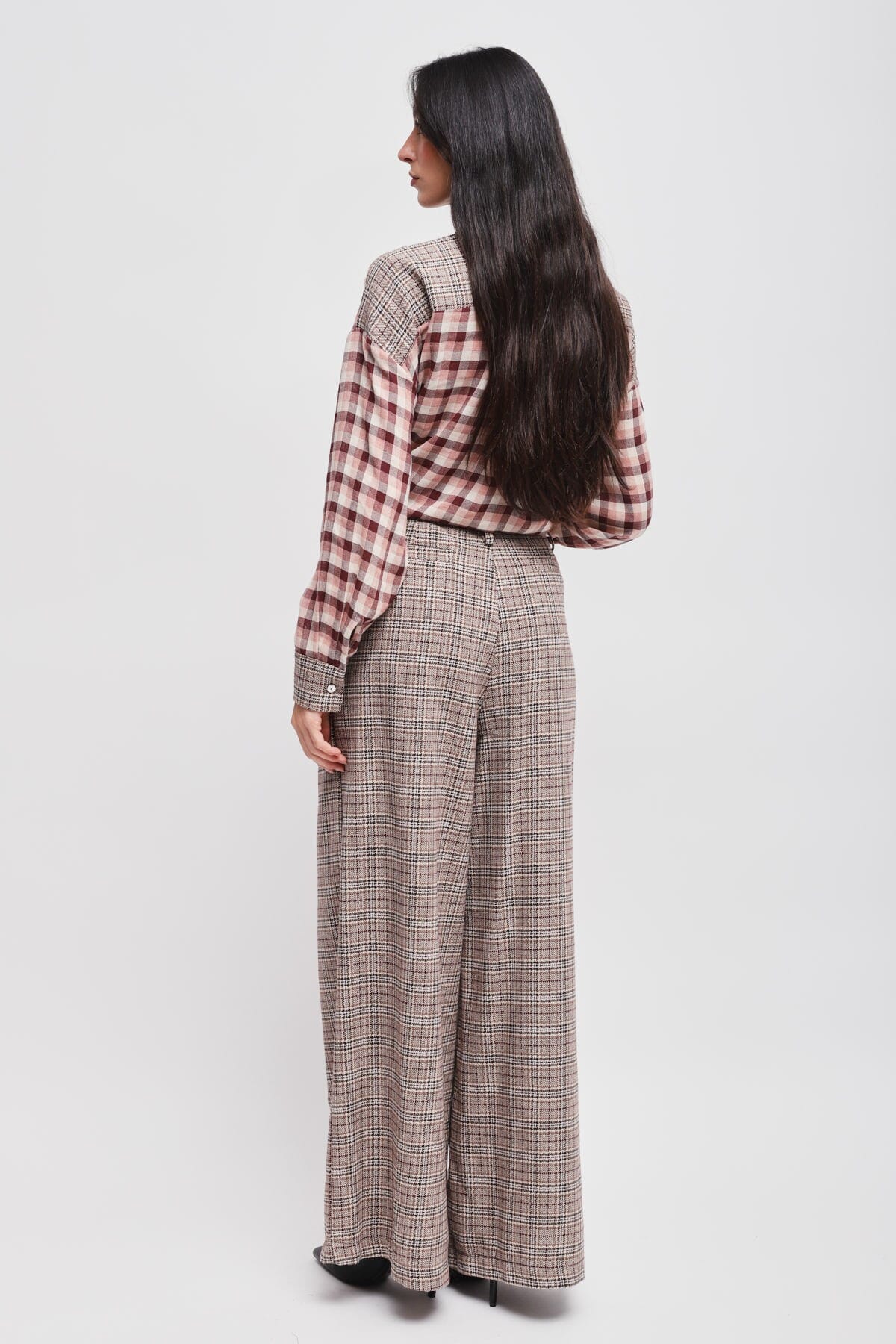 Pantaloni Check A Palazzo Maryley