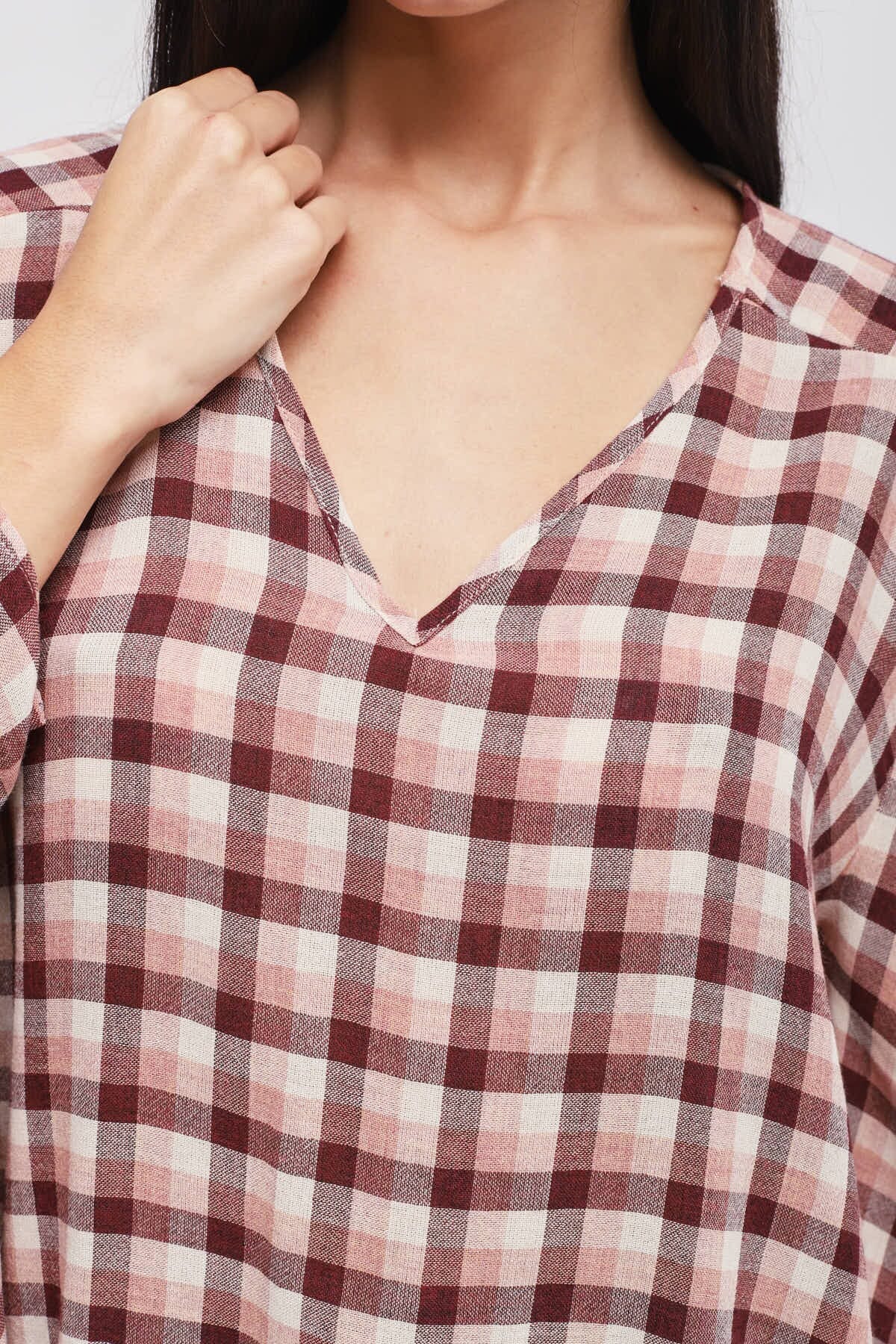 Blusa Check Oversize Maryley