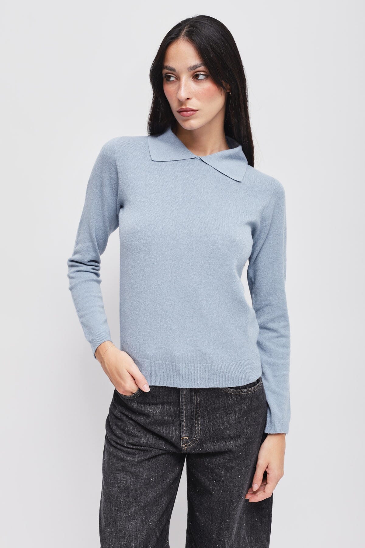 Viscose Knit With Maryley Collar