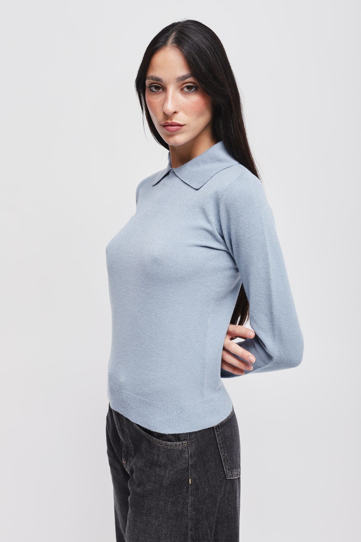 Viscose Knit With Maryley Collar