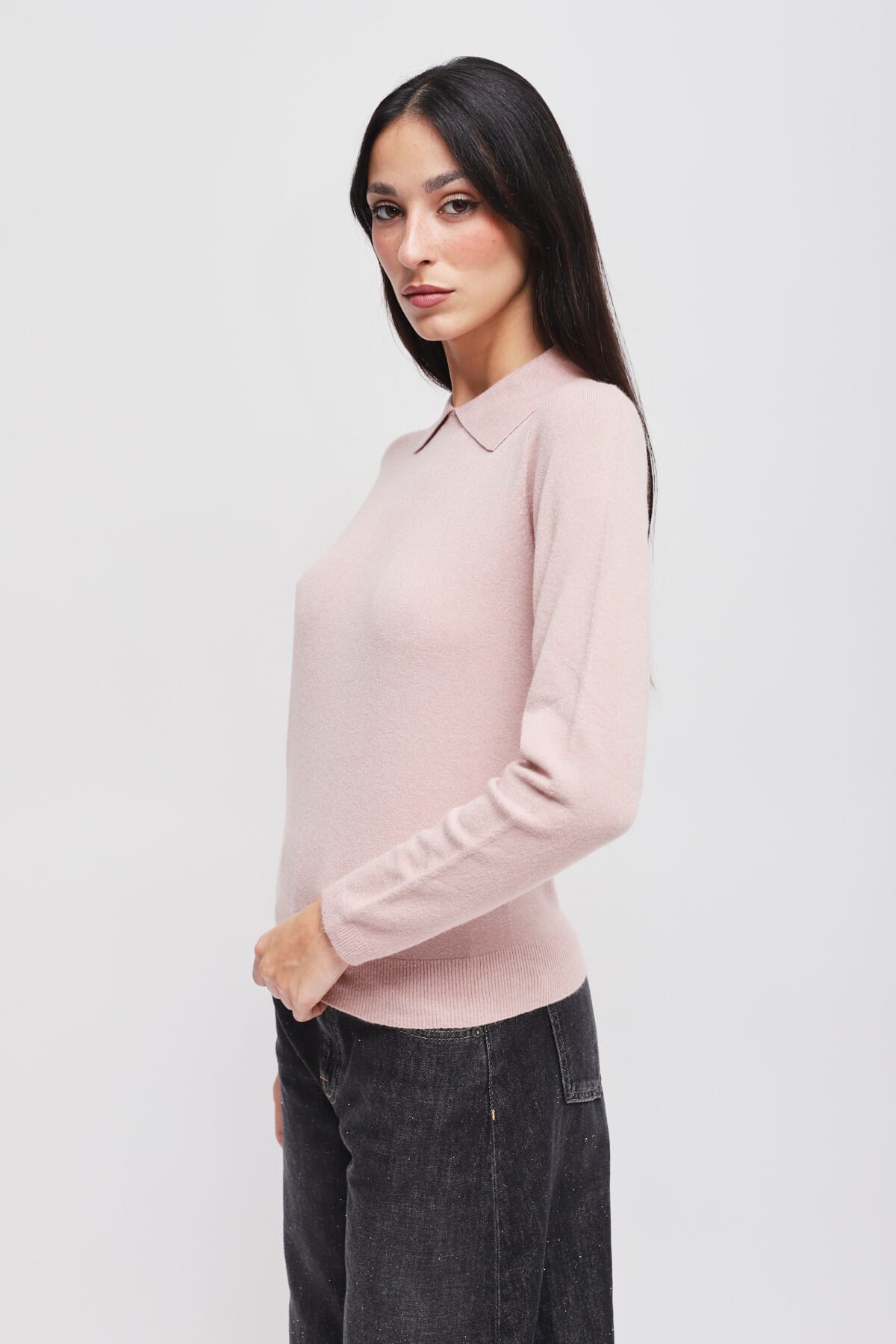 Viscose Knit With Maryley Collar