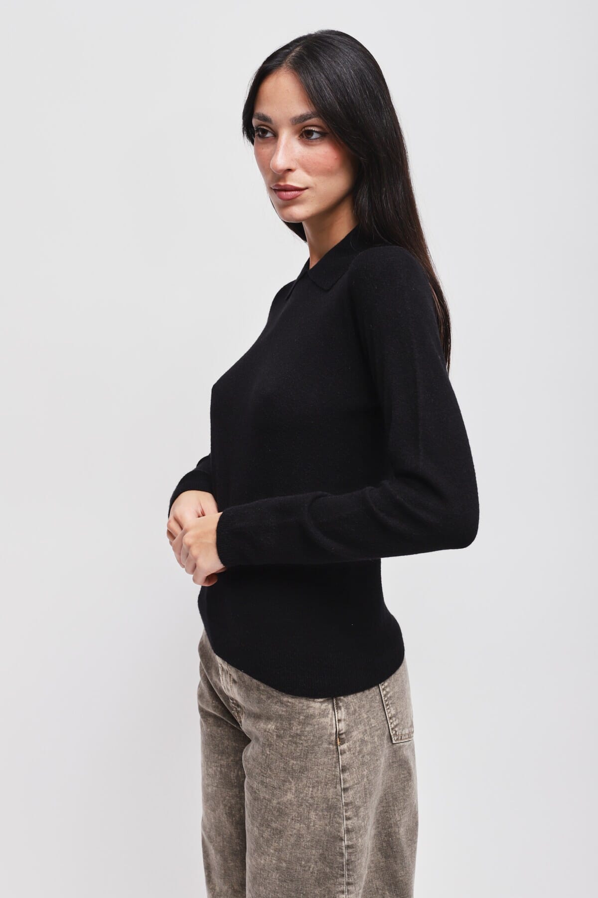 Viscose Knit With Maryley Collar