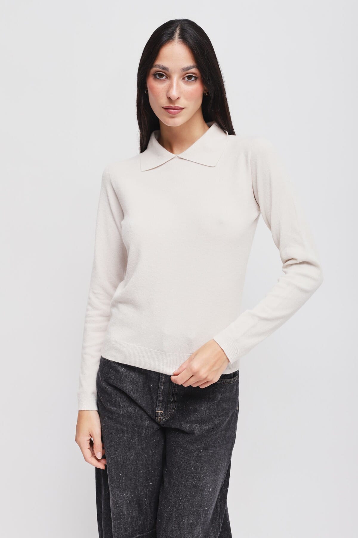 Viscose Knit With Maryley Collar