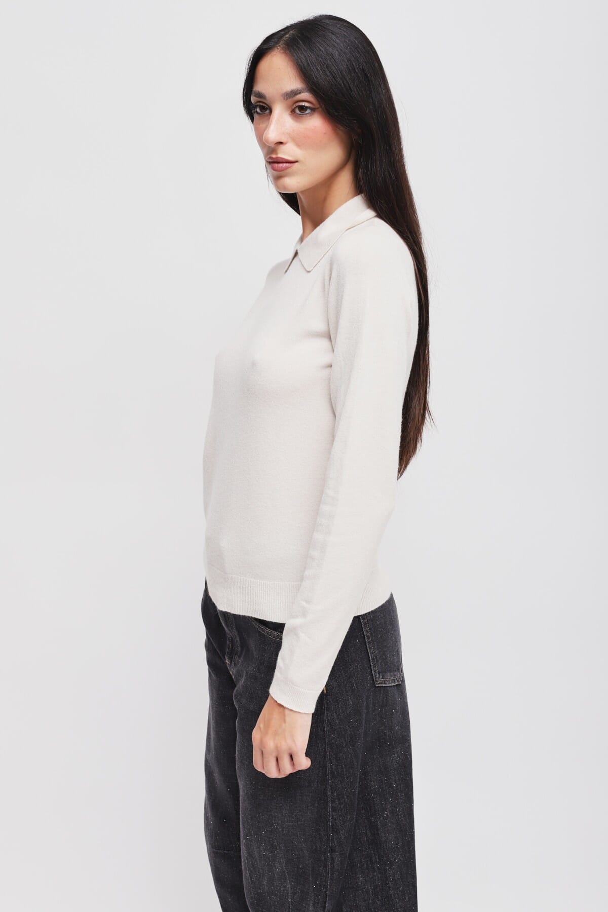 Viscose Knit With Maryley Collar