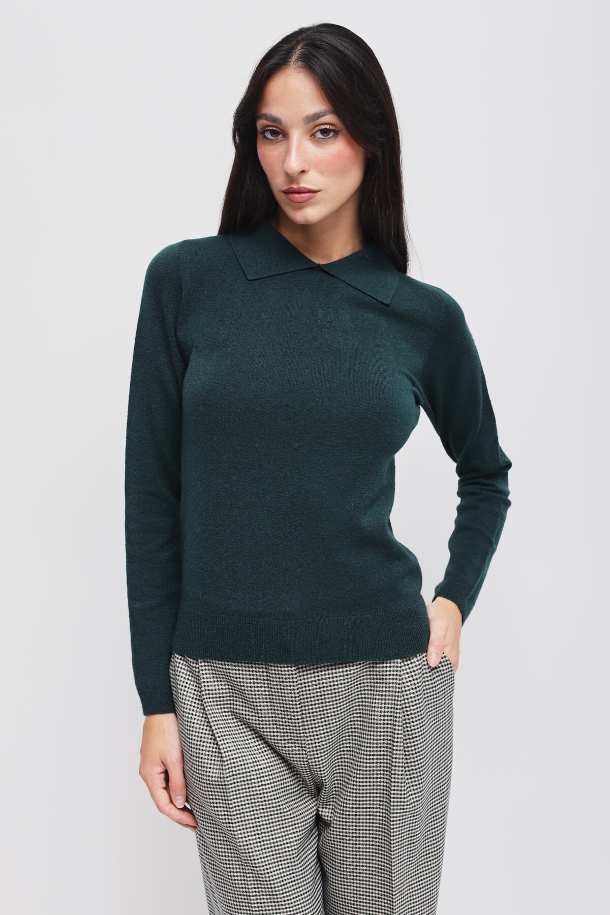 Viscose Knit With Maryley Collar