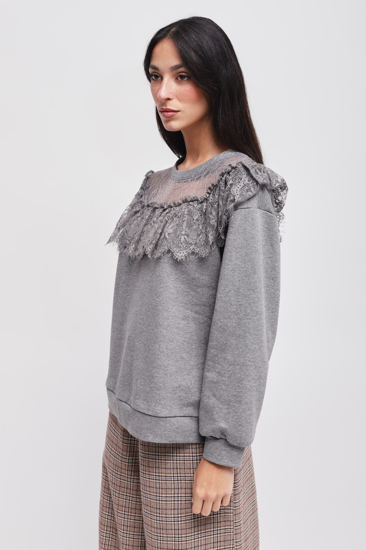 Maryley - Sweat à col en dentelle