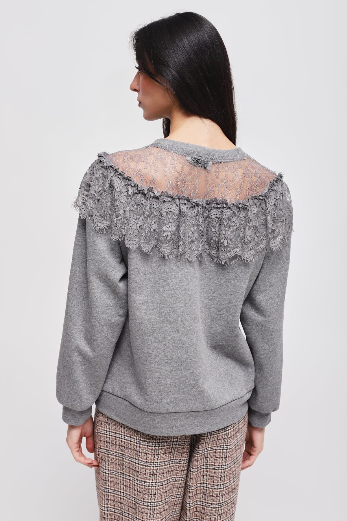 Maryley - Sweat à col en dentelle