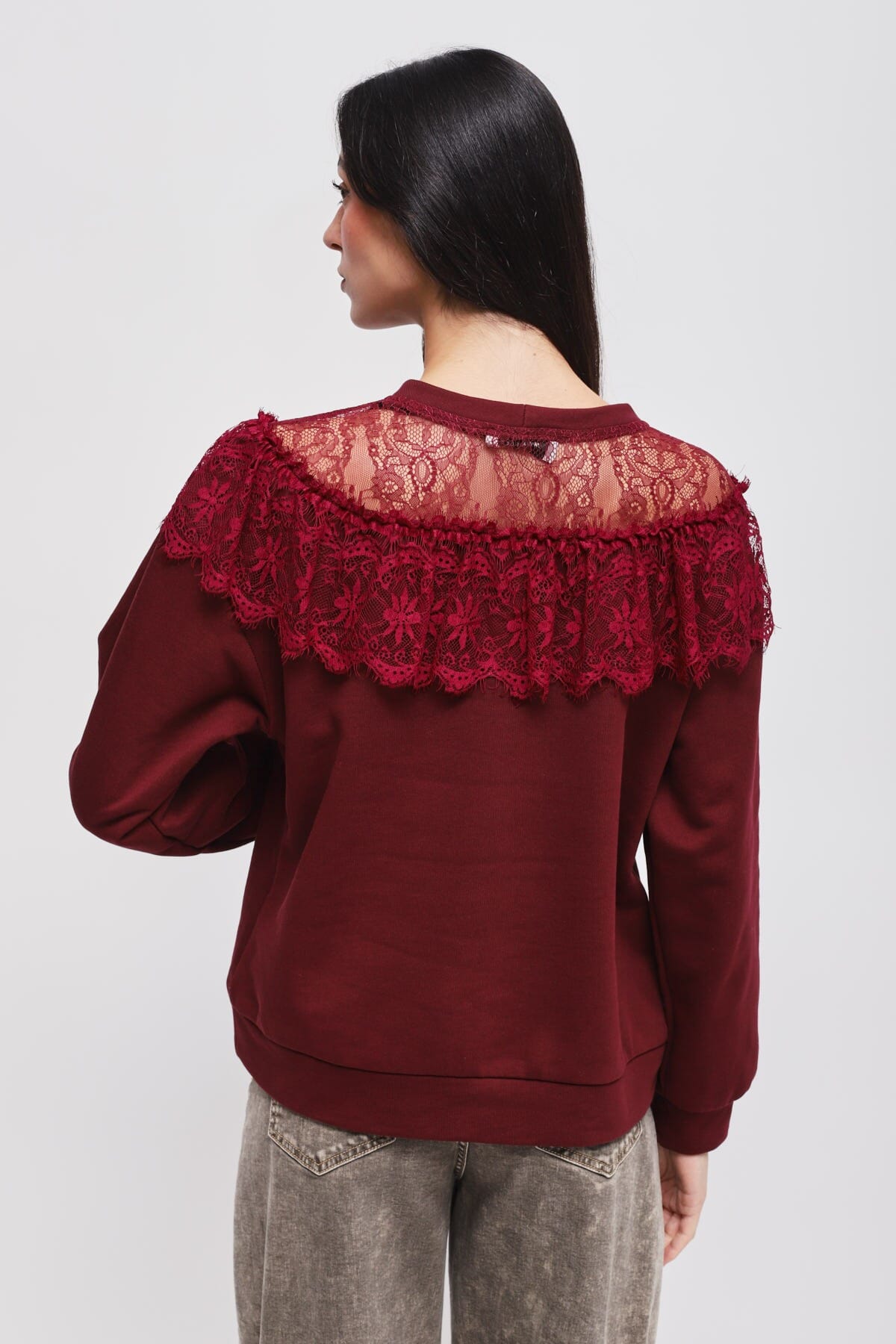 Maryley - Sweat à col en dentelle