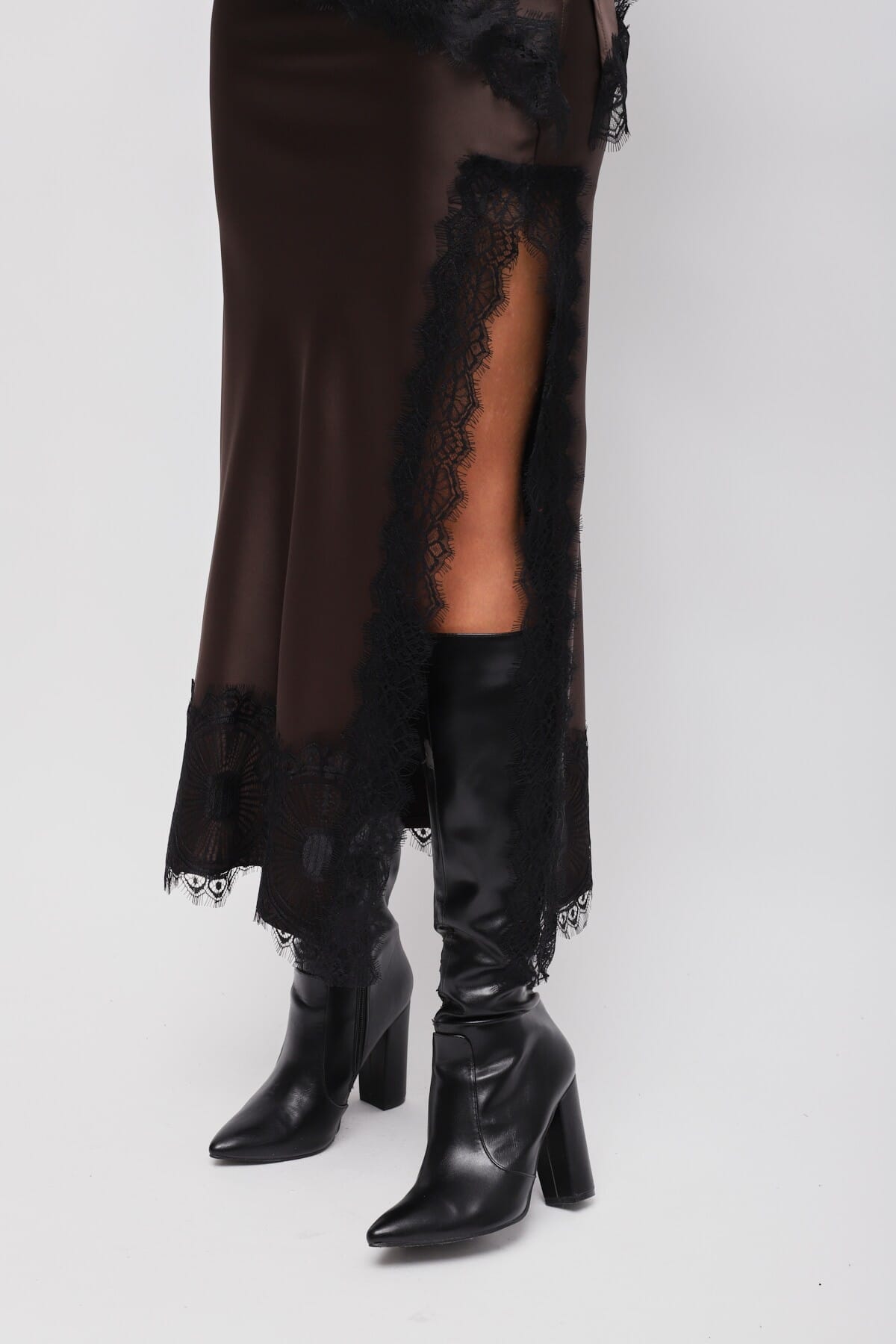 Gonna Lunga In Raso Con Pizzo Maryley