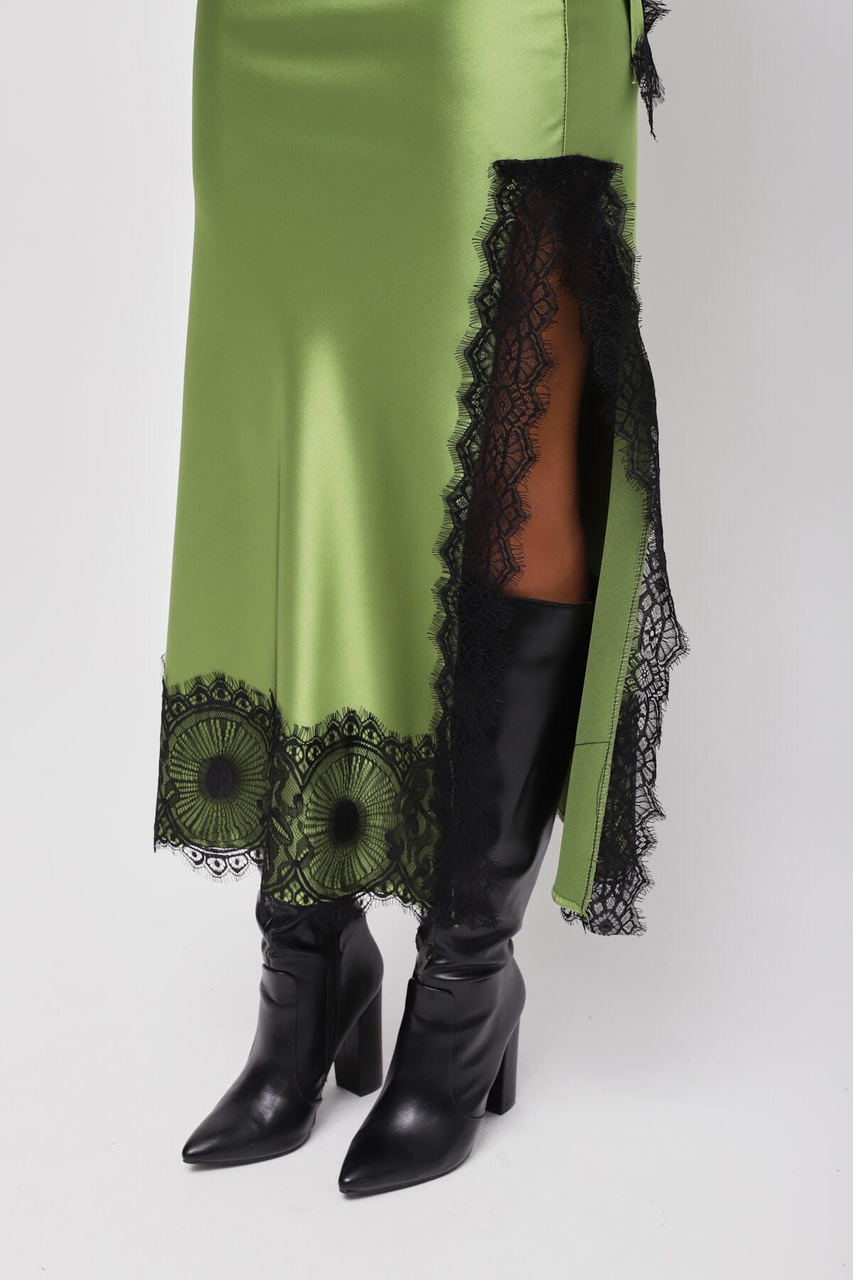 Gonna Lunga In Raso Con Pizzo Maryley