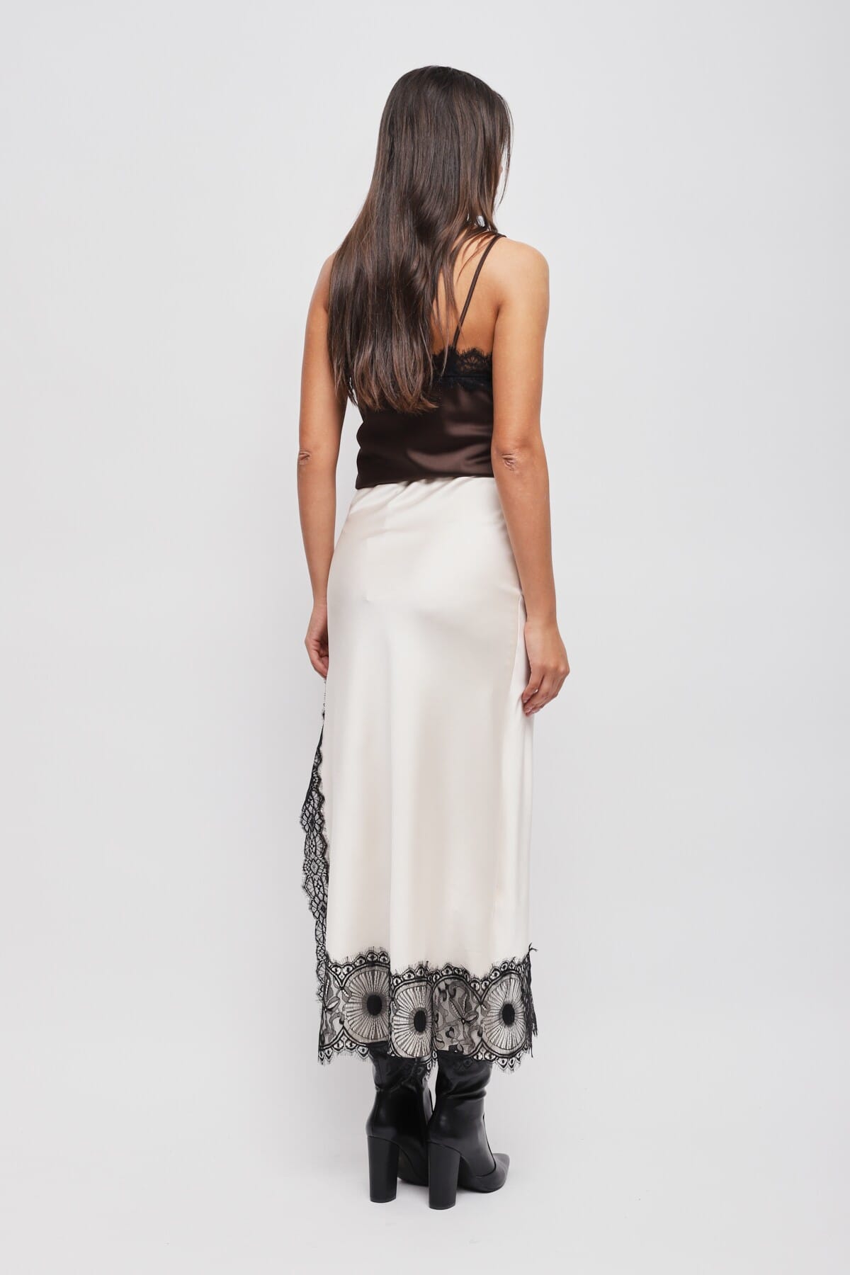 Gonna Lunga In Raso Con Pizzo Maryley