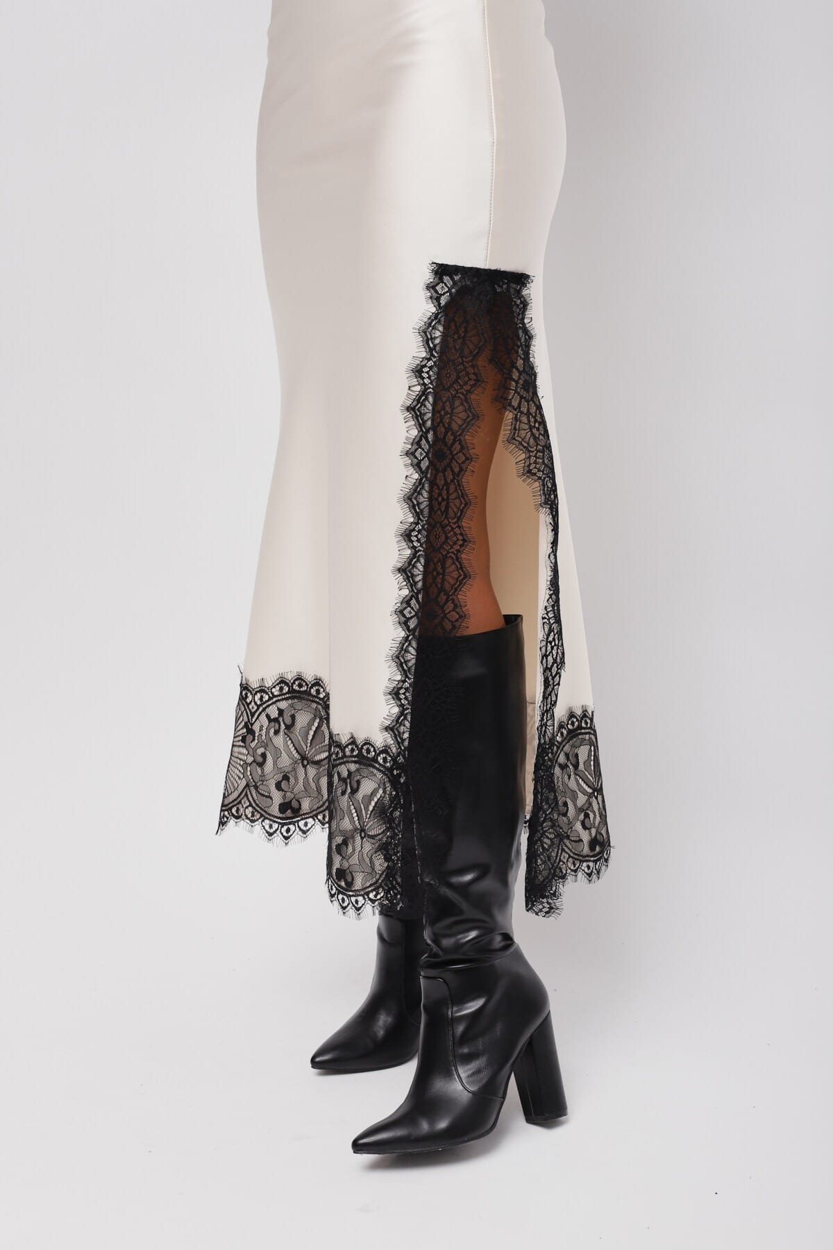 Gonna Lunga In Raso Con Pizzo Maryley