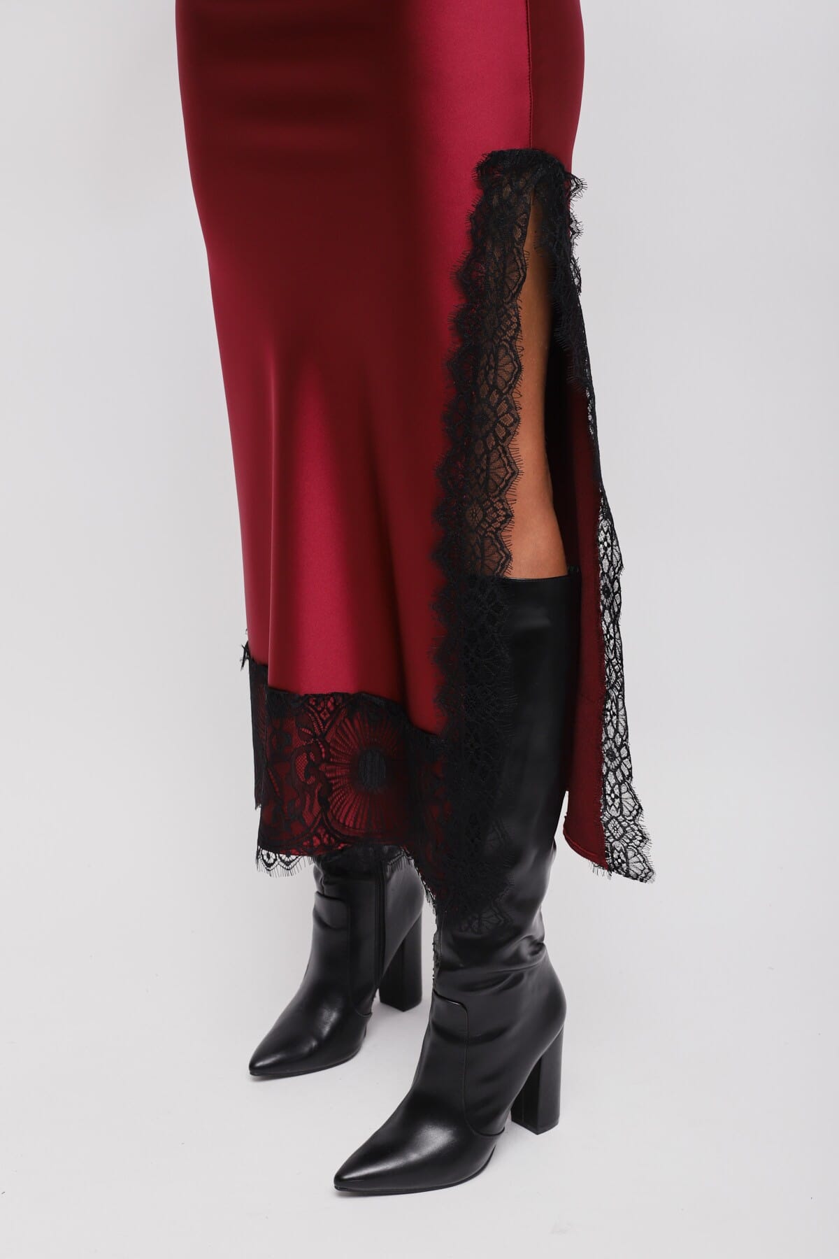 Gonna Lunga In Raso Con Pizzo Maryley