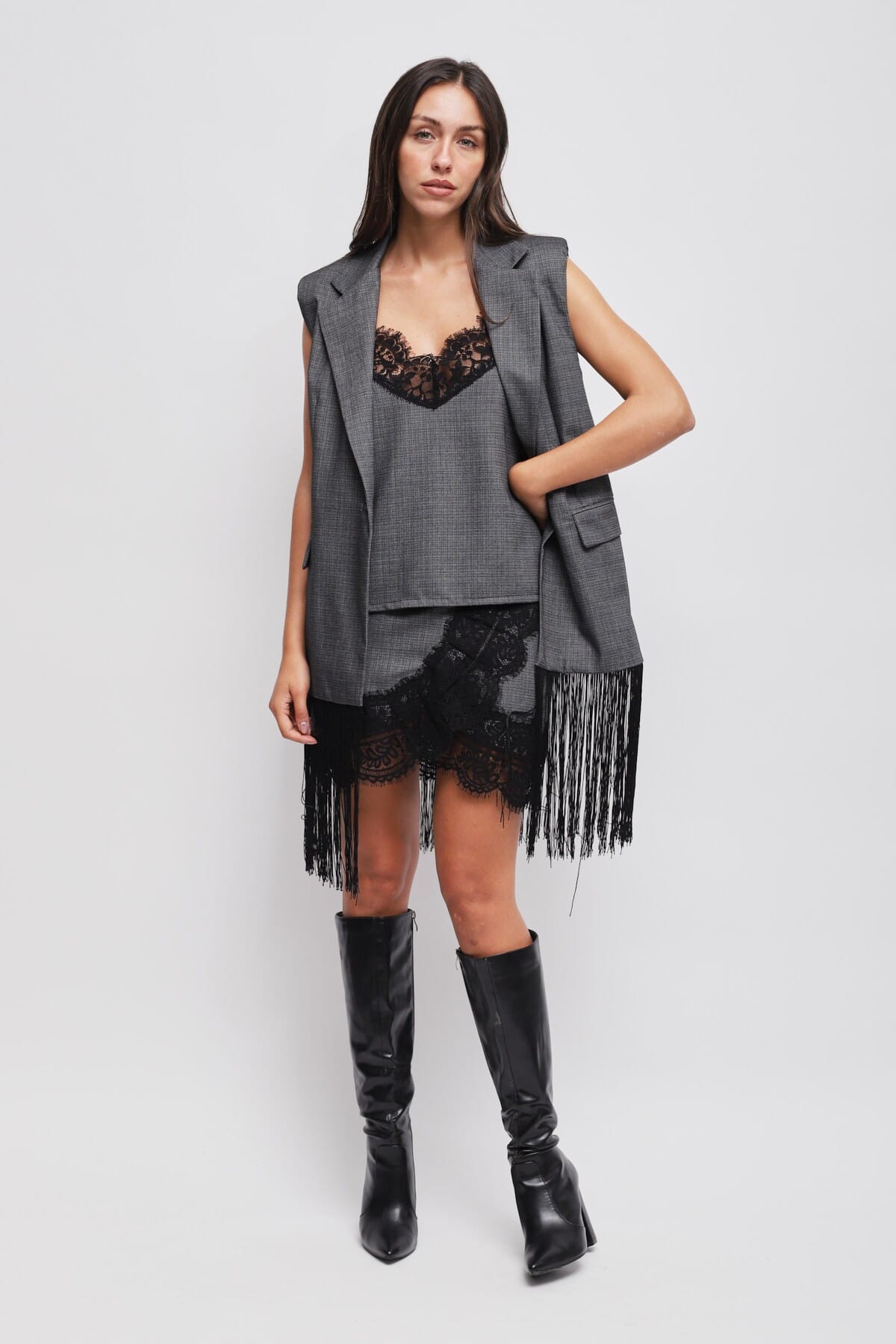 Minigonna Con Pizzo Maryley