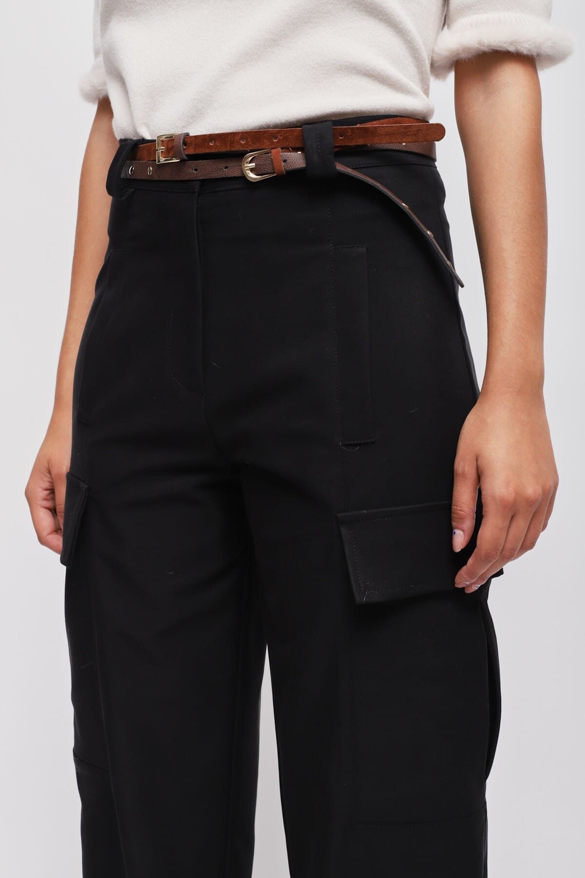 Pantaloni Cargo Con Doppia Cintura Maryley