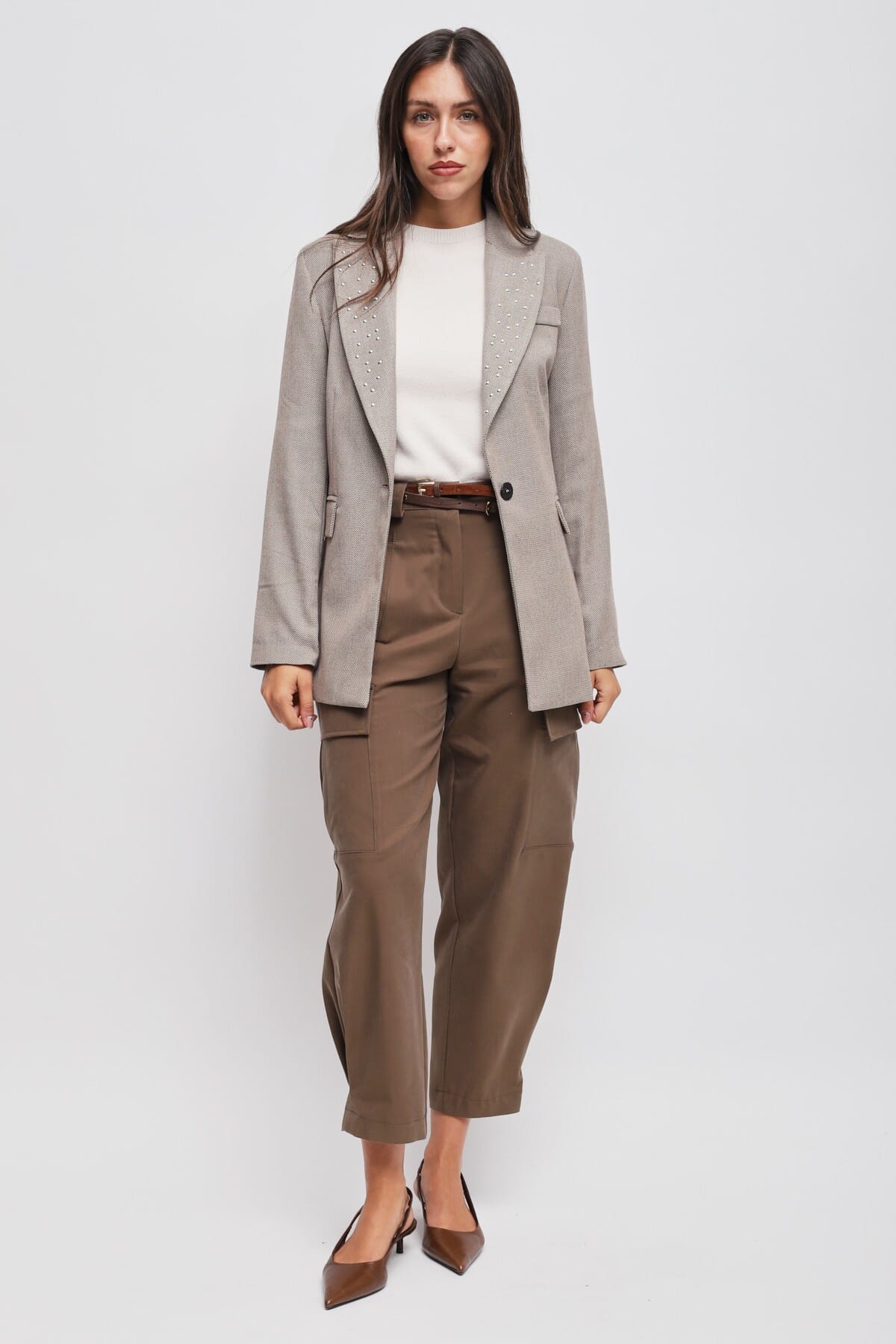 Pantaloni Cargo Con Doppia Cintura Maryley