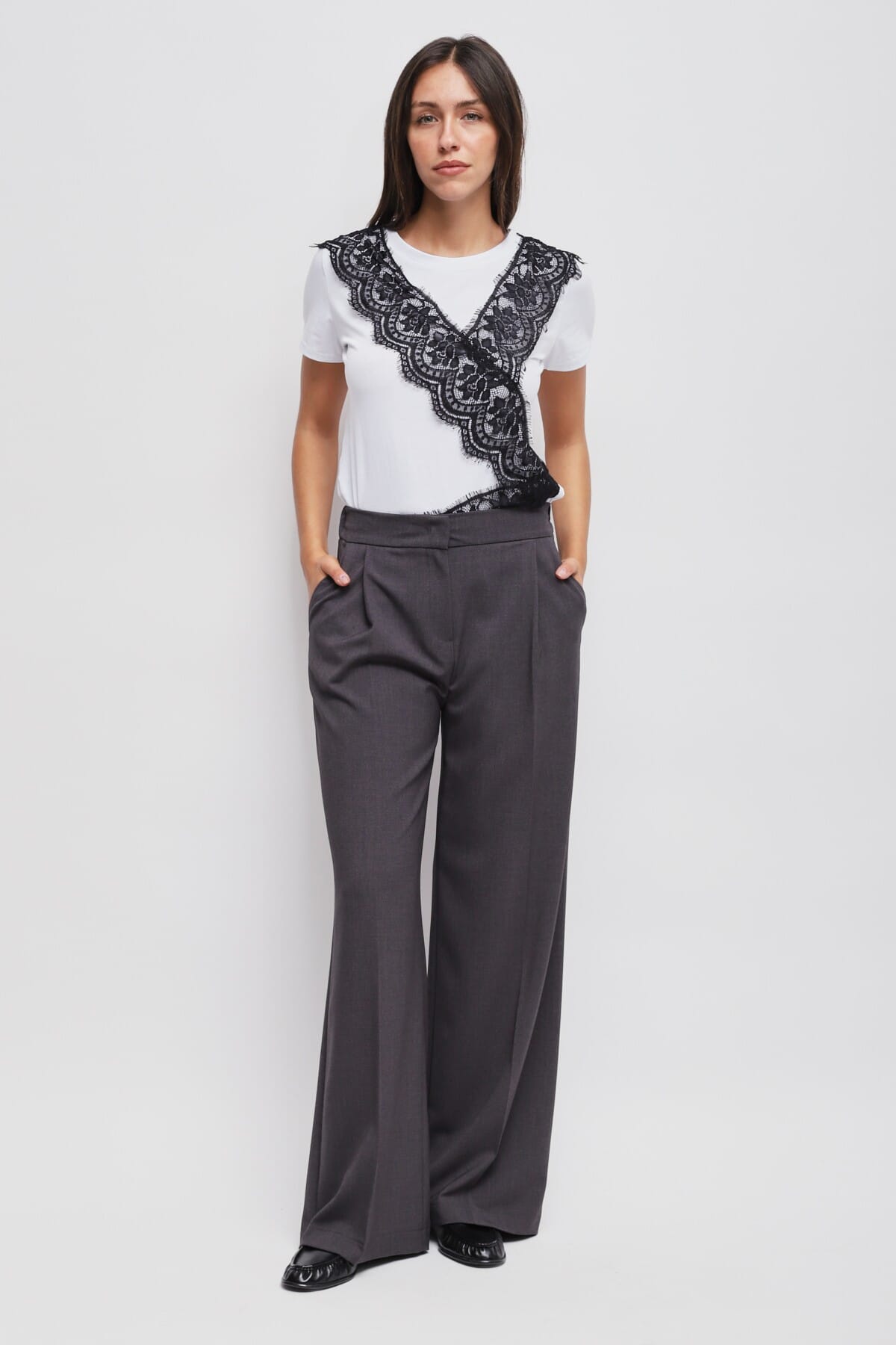 Pantaloni A Palazzo Con Pinces Maryley