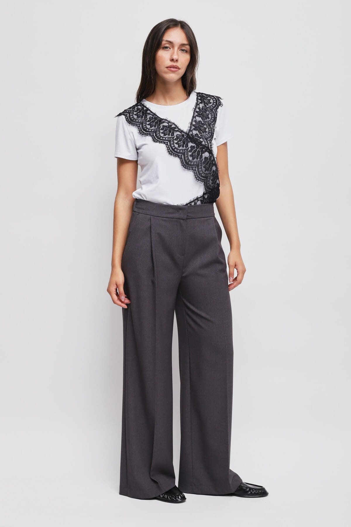 Pantaloni A Palazzo Con Pinces Maryley