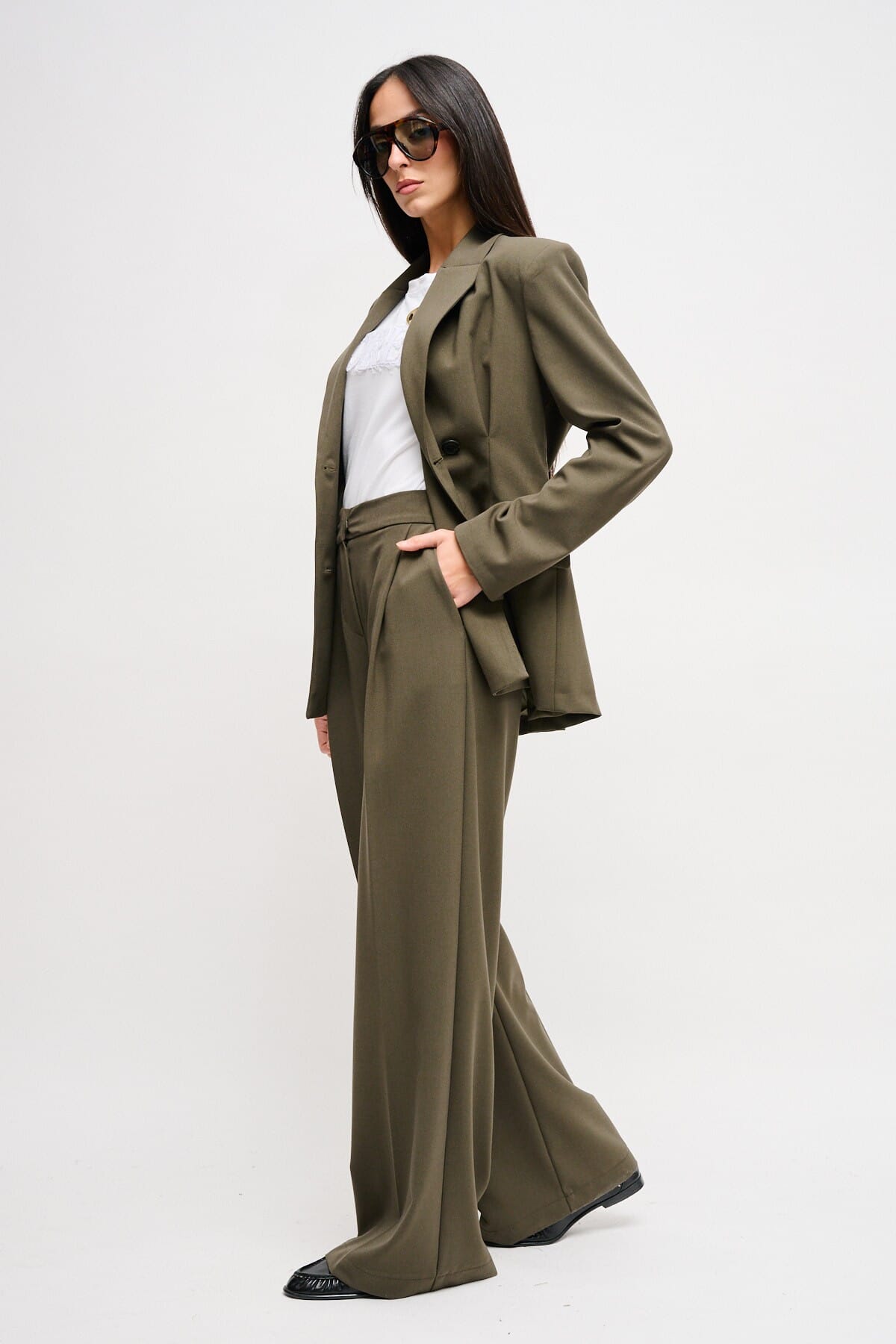 Pantaloni A Palazzo Con Pinces Maryley