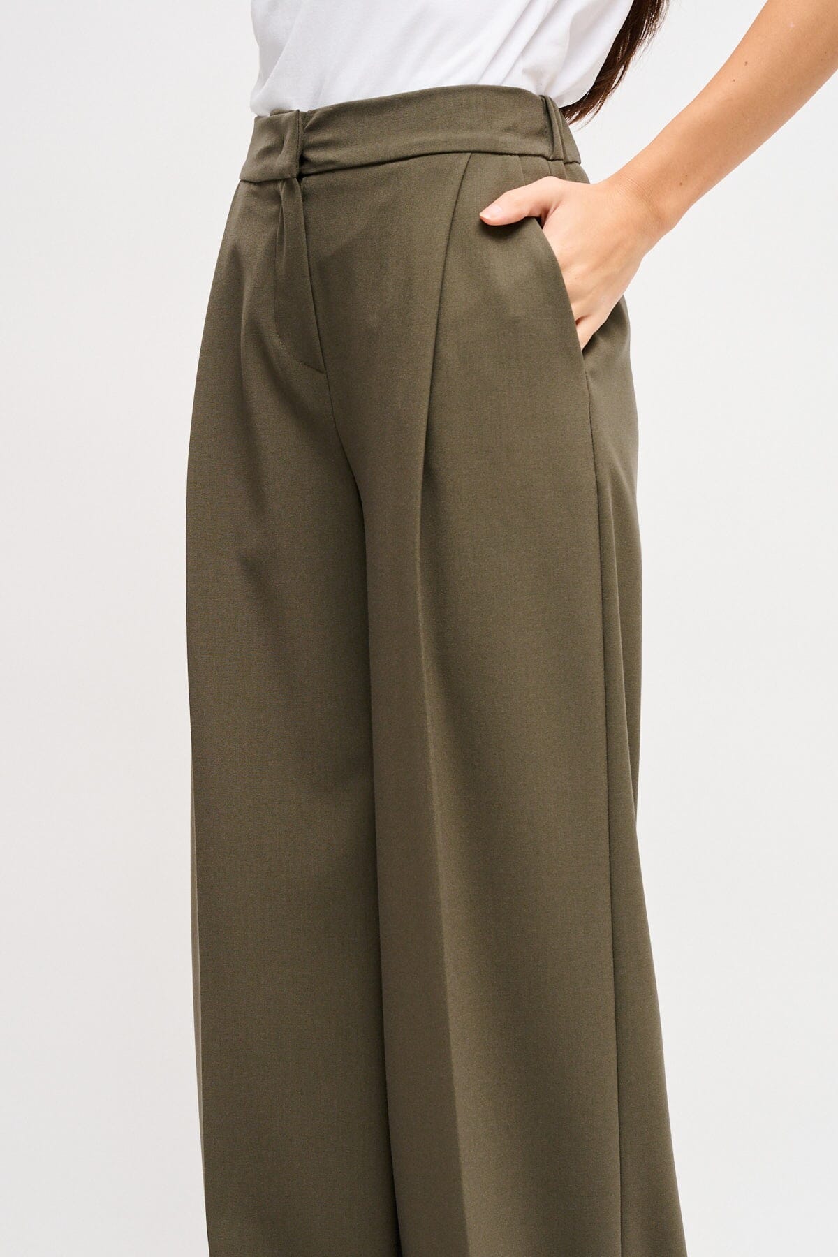 Pantaloni A Palazzo Con Pinces Maryley