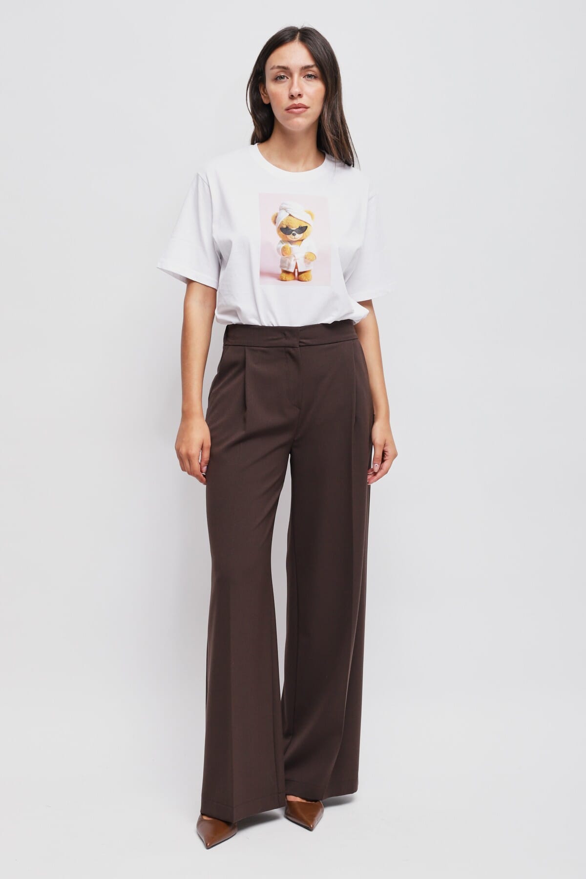 Pantaloni A Palazzo Con Pinces Maryley