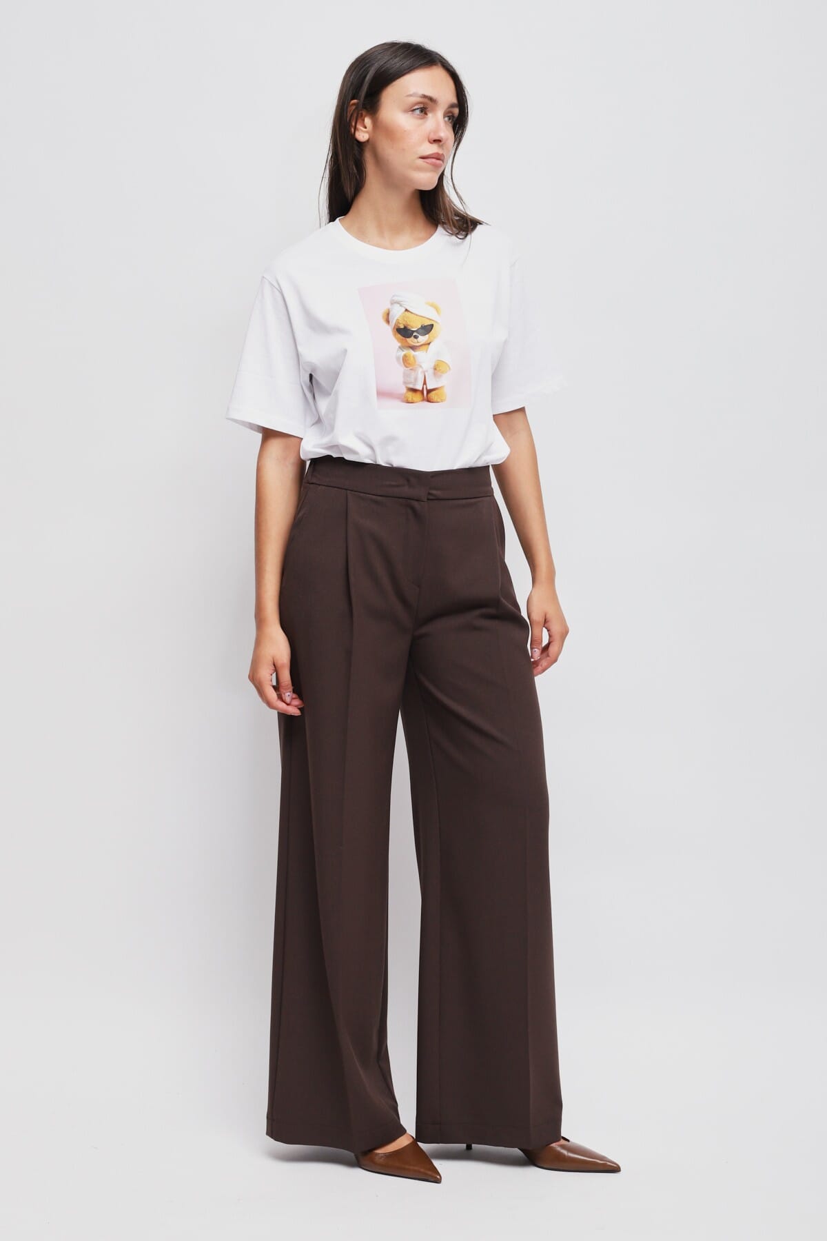 Pantaloni A Palazzo Con Pinces Maryley