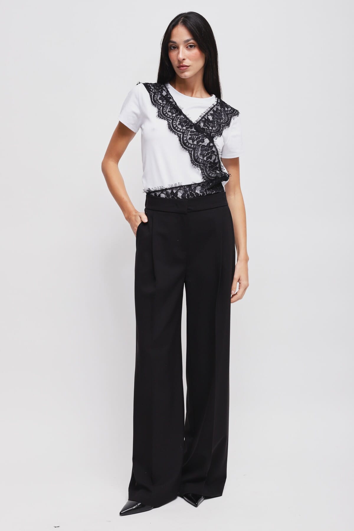 Pantaloni A Palazzo Con Pinces Maryley