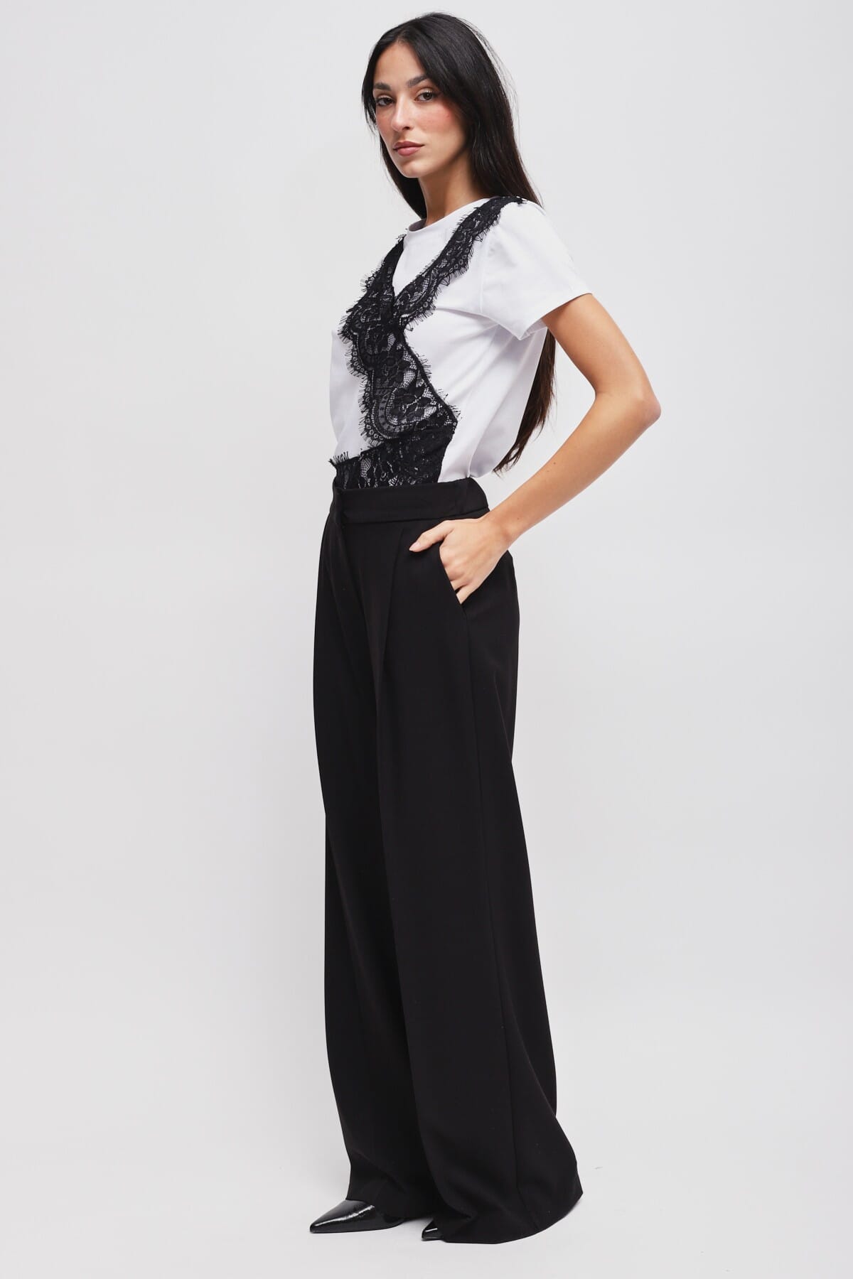 Pantaloni A Palazzo Con Pinces Maryley