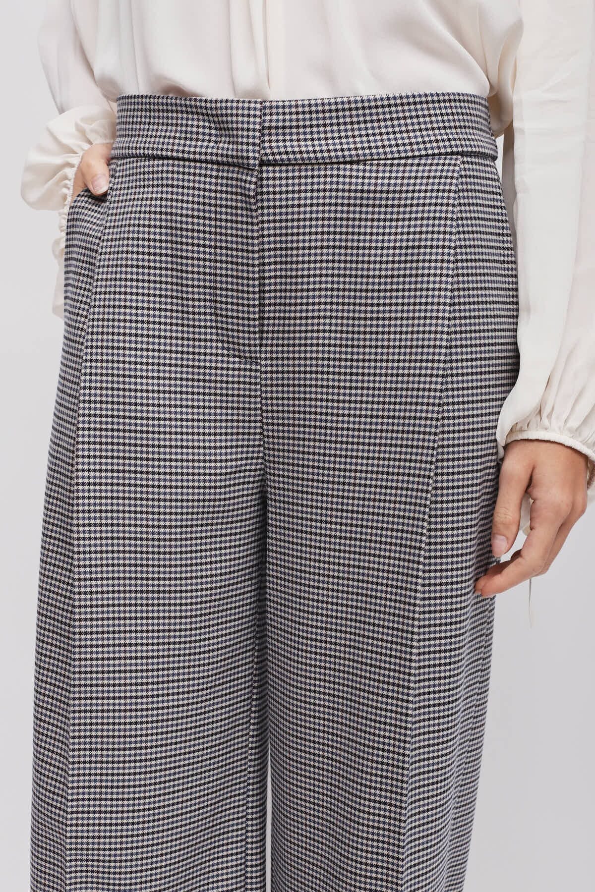 Pantaloni A Palazzo Pied De Poule Maryley