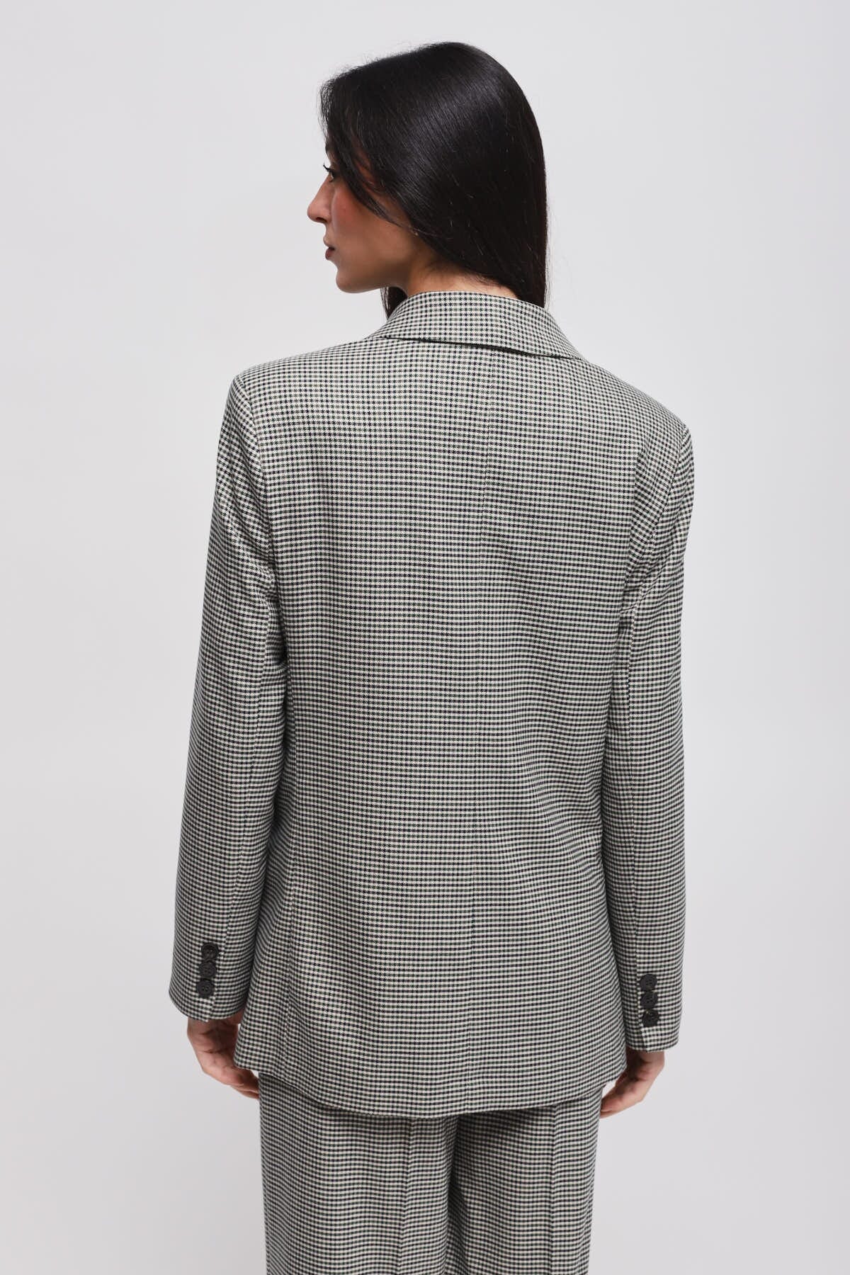 Pied De Poule Jacket With Maryley Pin