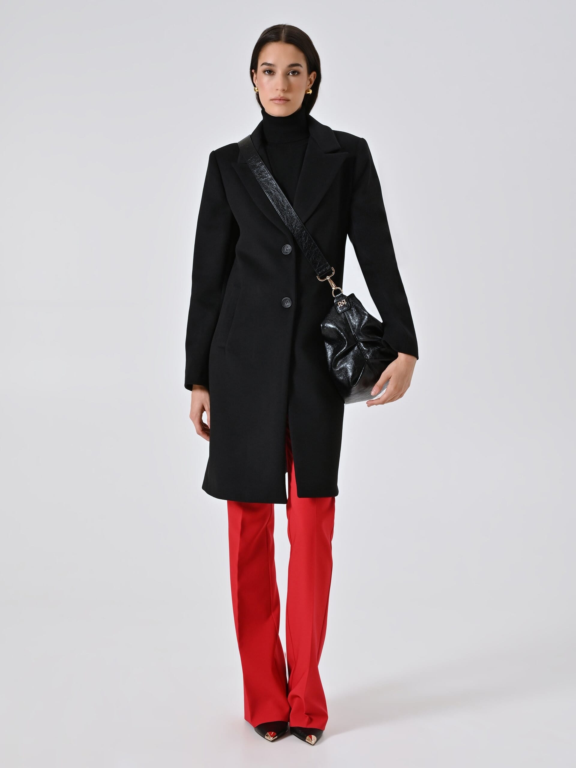 Cappotto Medio Sfiancato In Velour Rinascimento