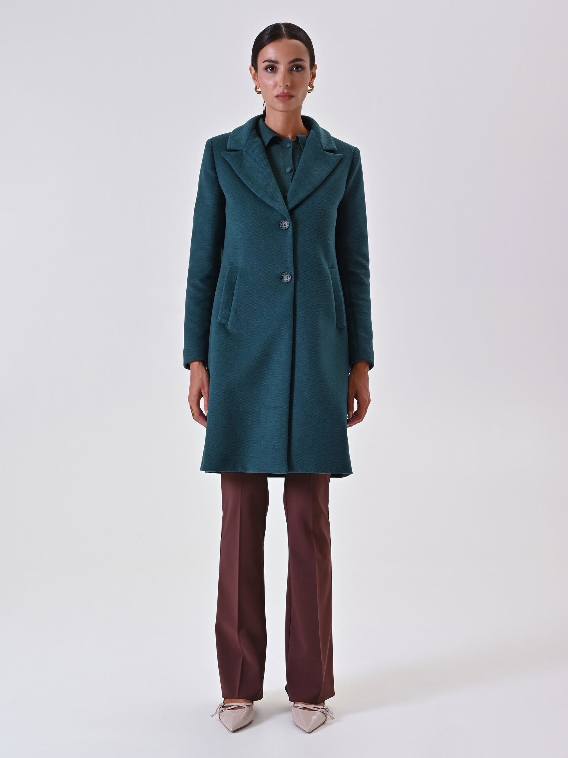 Cappotto Medio Sfiancato In Velour Rinascimento