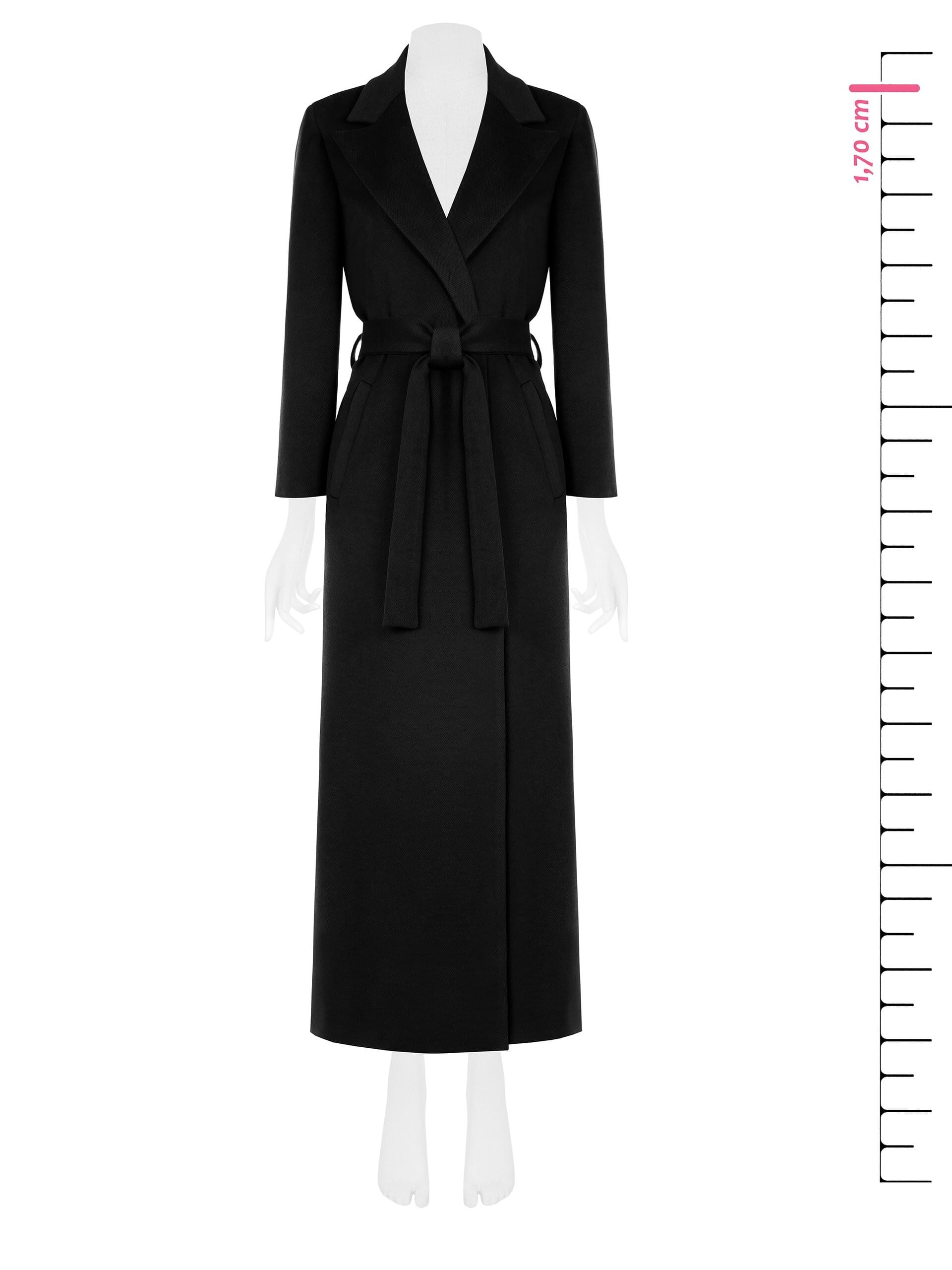 Cappotto Spolverino Extra Lungo In Velour Con Cintura Coordinata Rinascimento