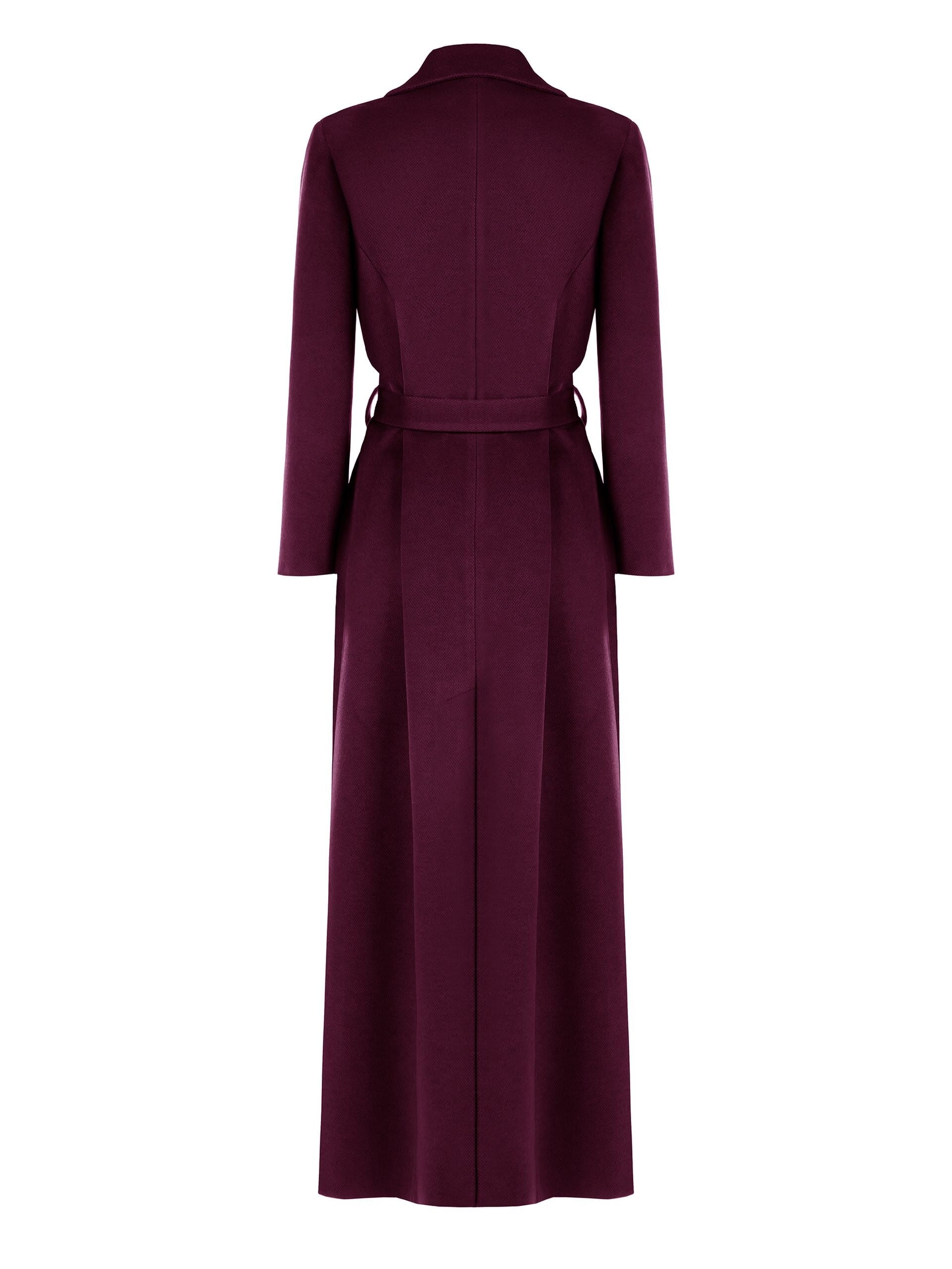 Cappotto Spolverino Extra Lungo In Velour Con Cintura Coordinata Rinascimento