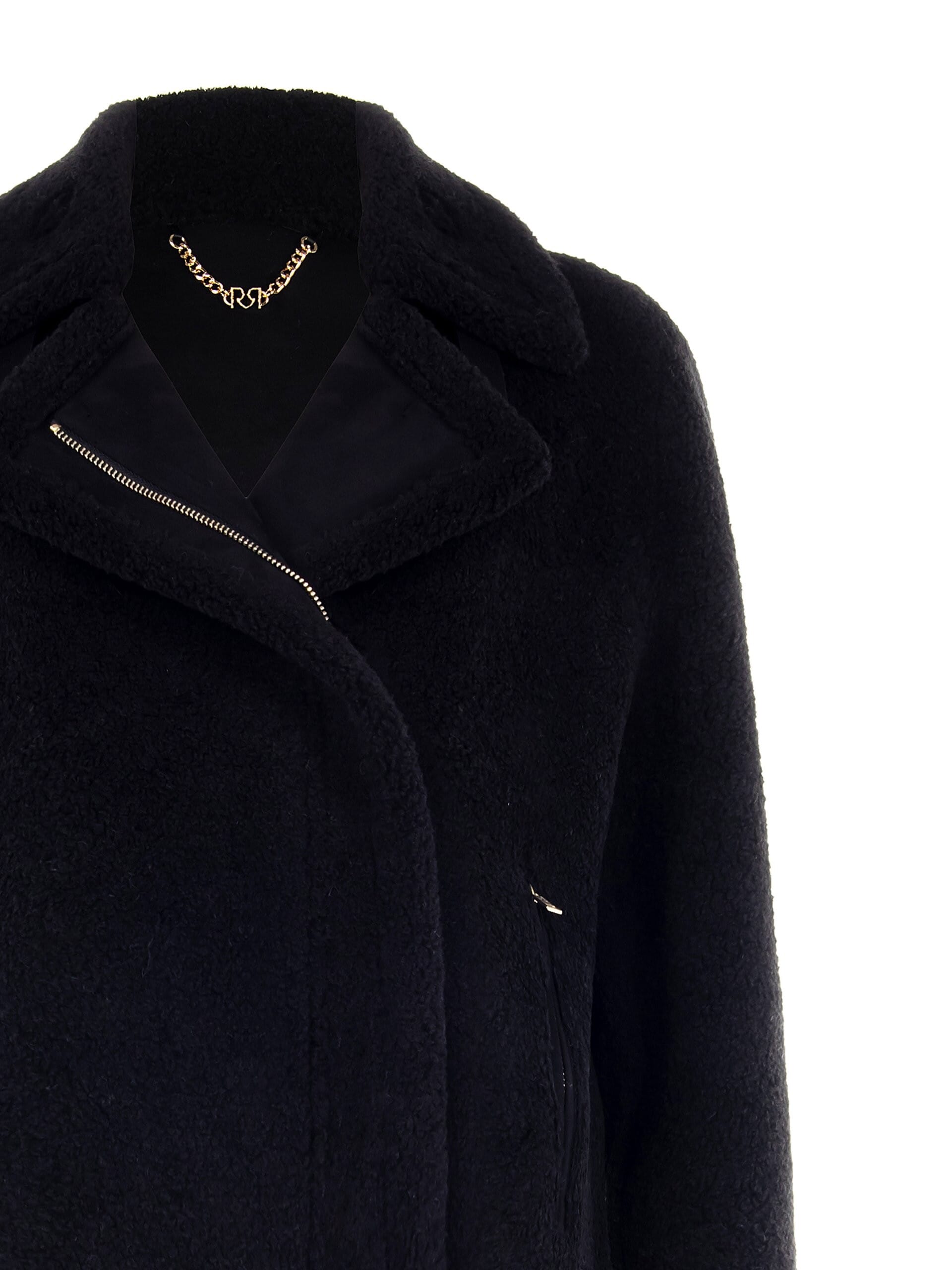 Cappotto Corto Stile Biker In Simil Montone Rinascimento