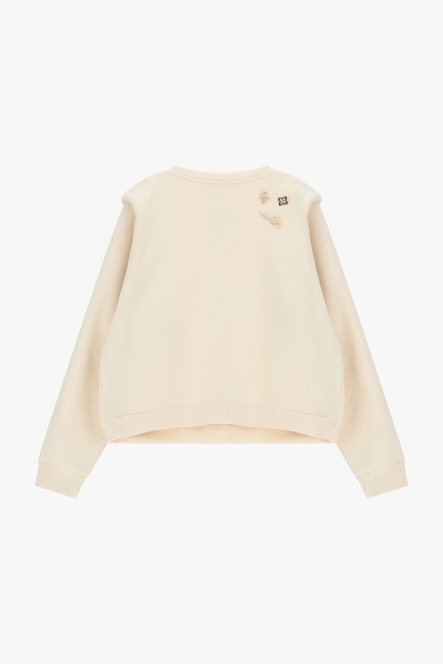 Felpa Girocollo Con Spille Decorative Sul Petto Dixie