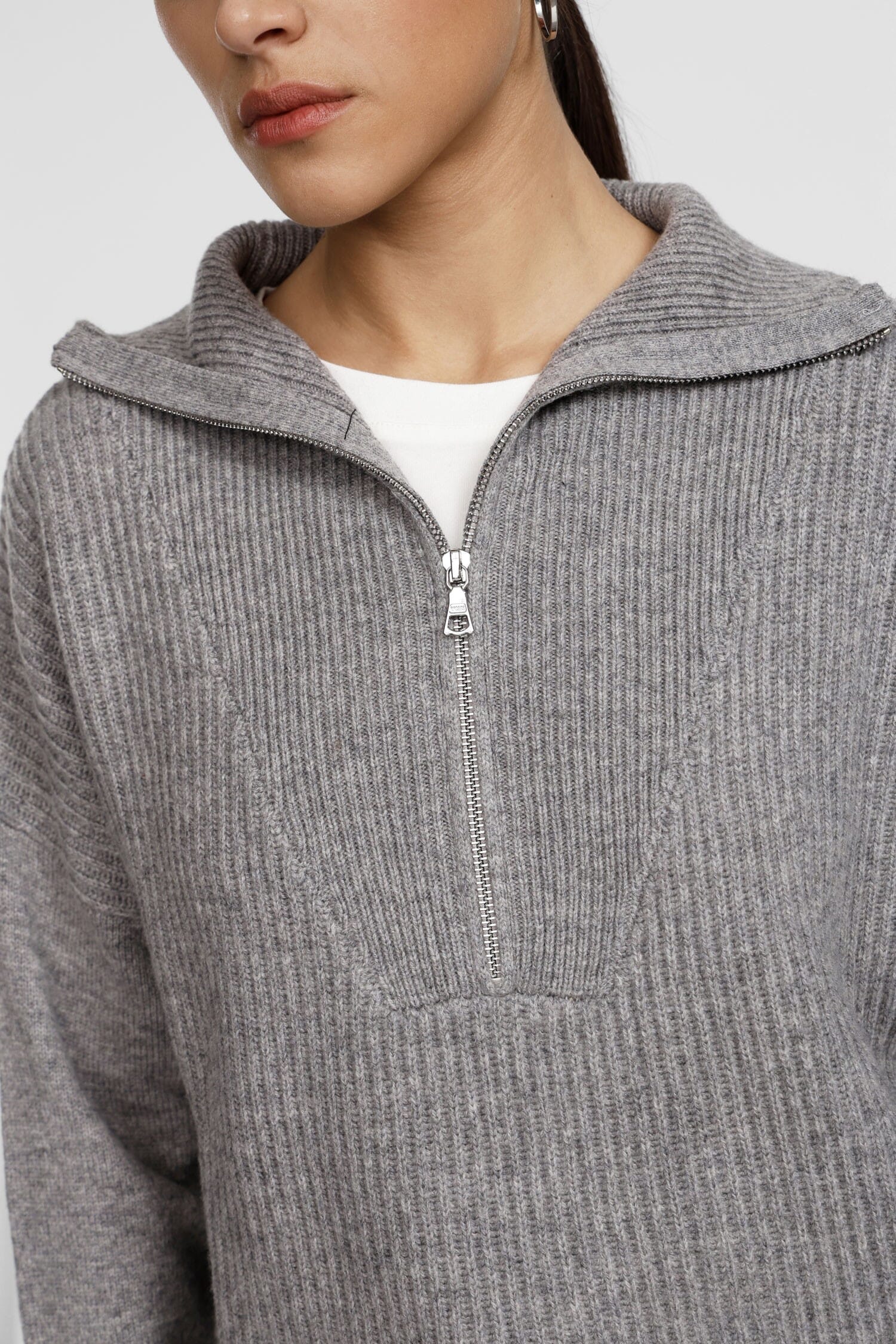 Dixie High Neck Sweater with Zip
