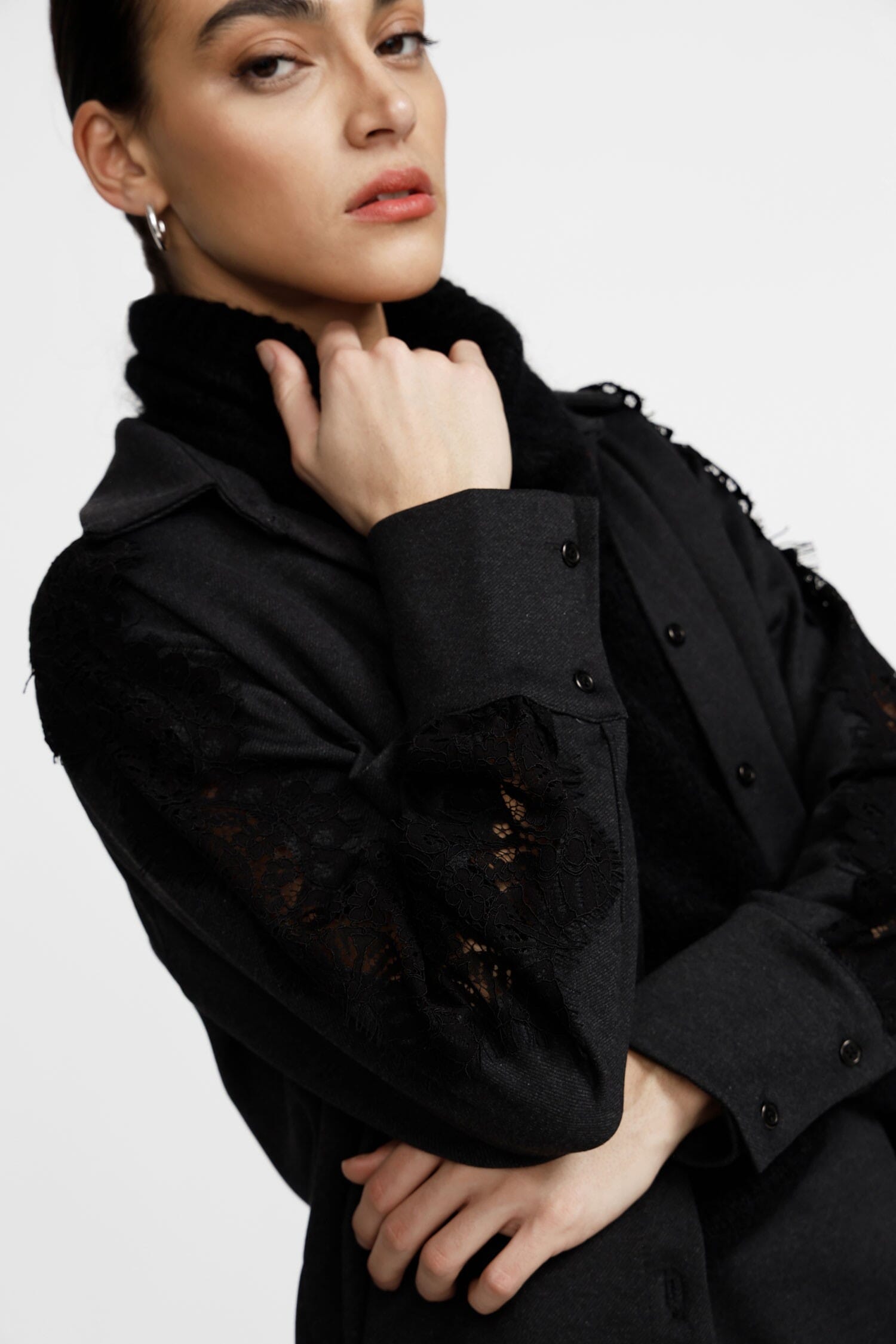 Camicia Con Dettagli In Pizzo E Taschino Frontale Dixie