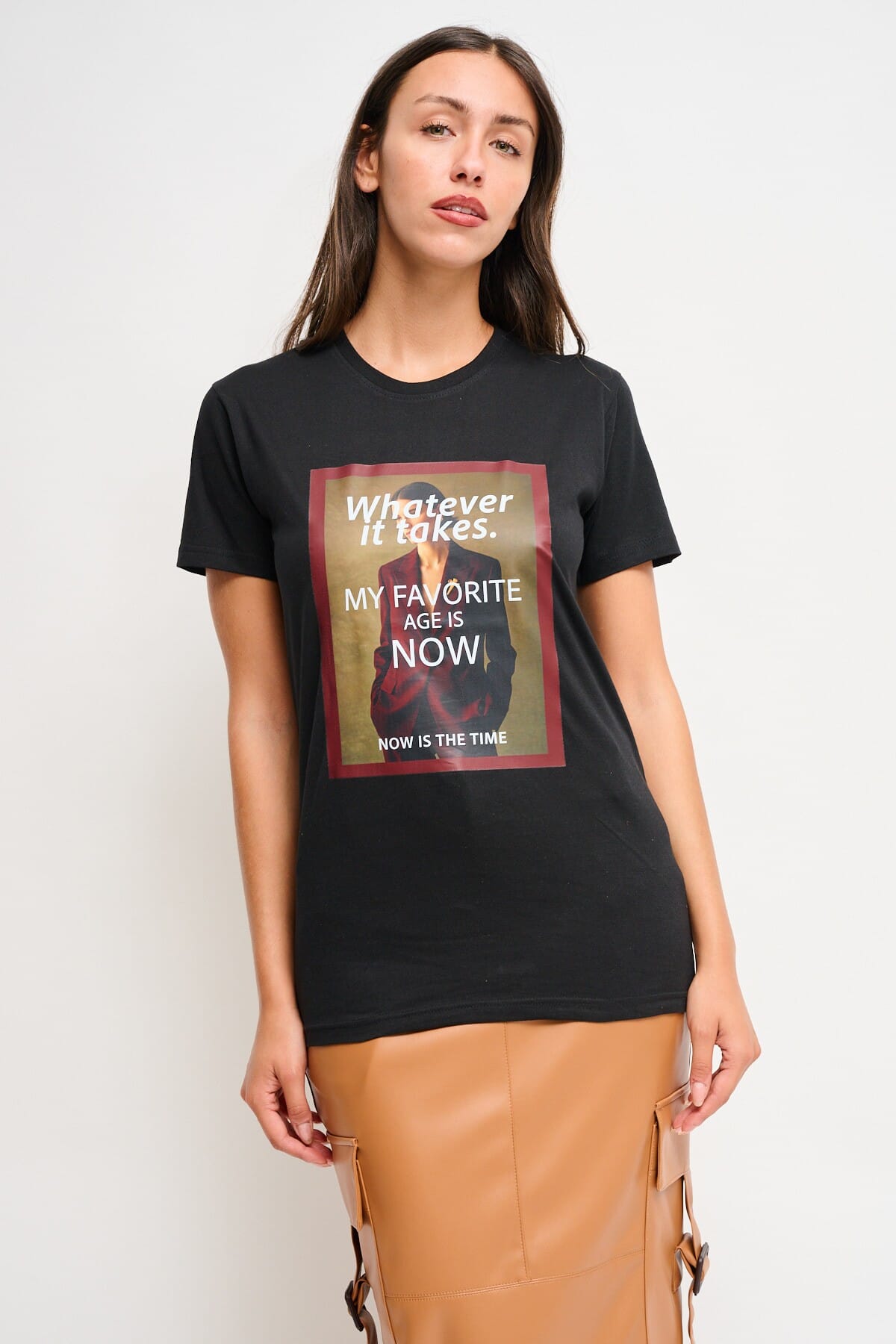 T-Shirt en coton avec imprimé Maryley