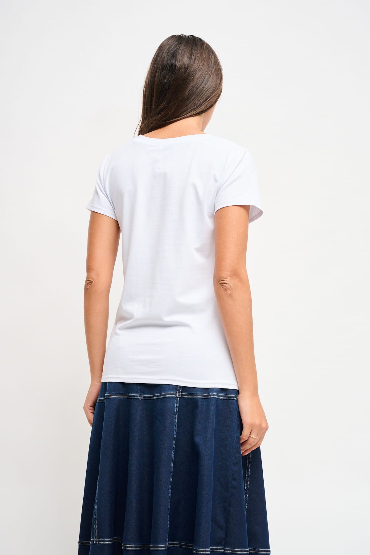 T-Shirt en coton avec imprimé et strass Maryley