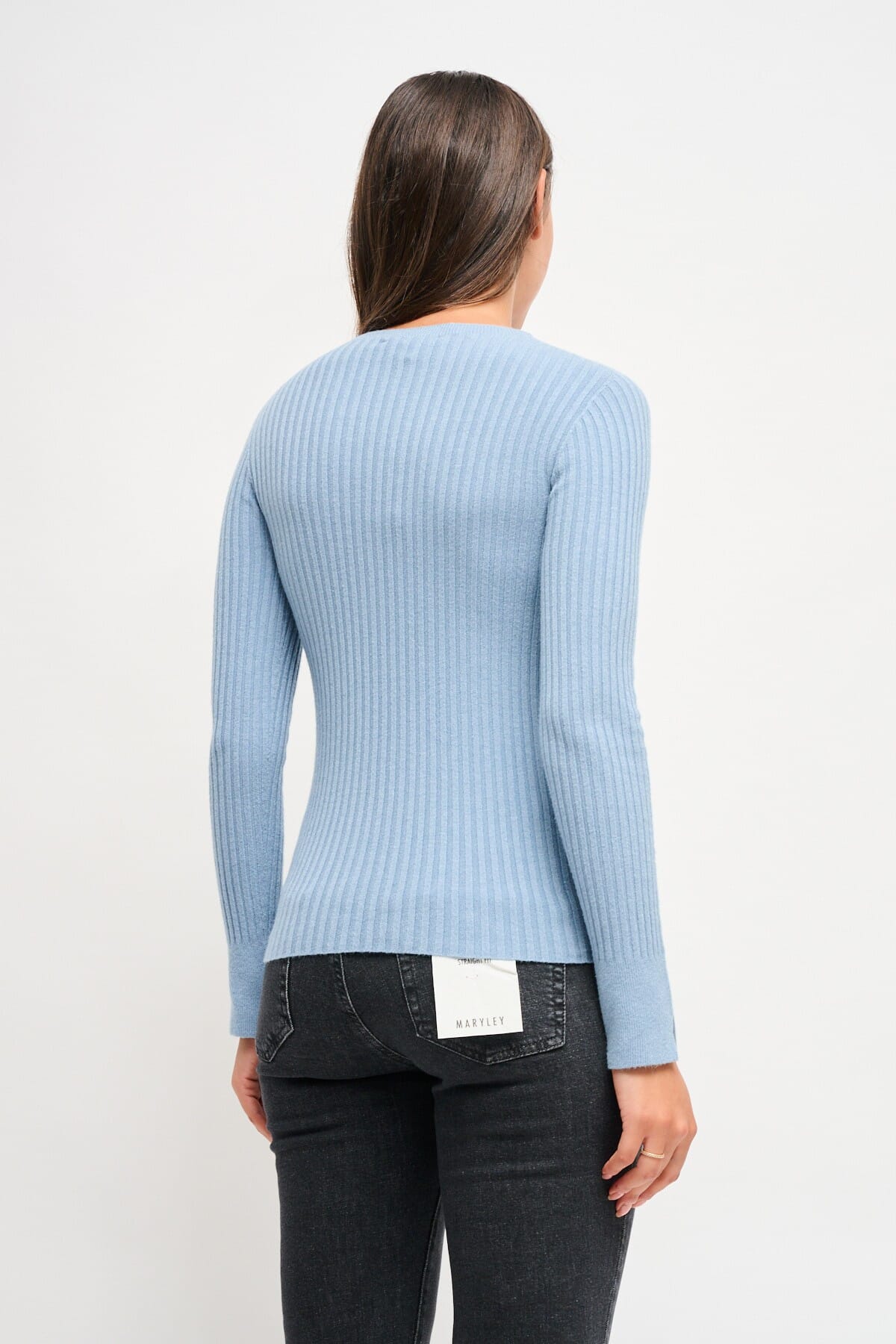 Maryley - Pull à manches longues côtelées