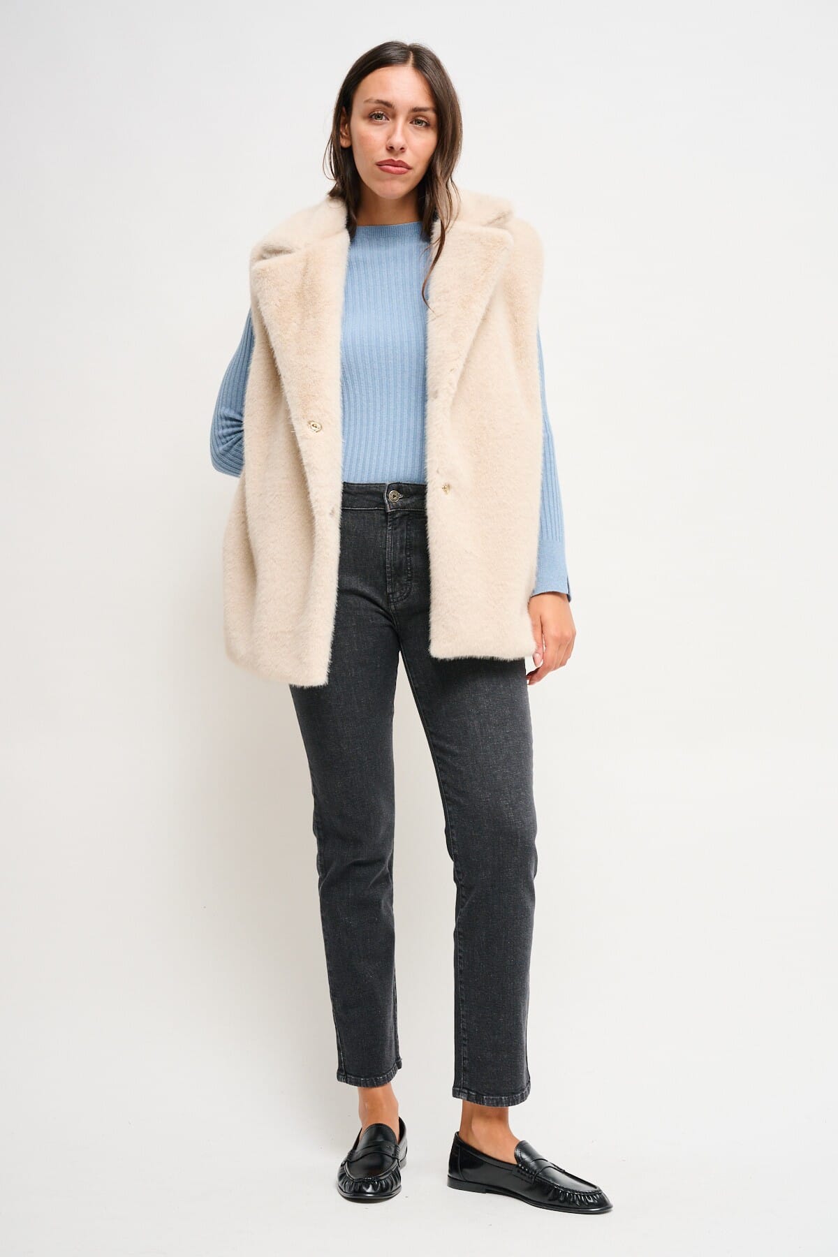 Maryley - Pull à manches longues côtelées