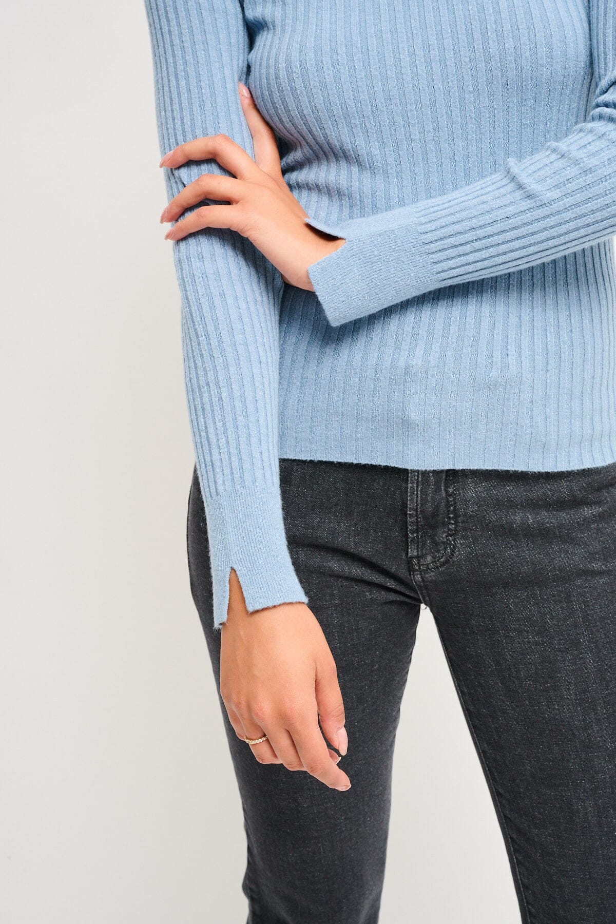 Maryley - Pull à manches longues côtelées